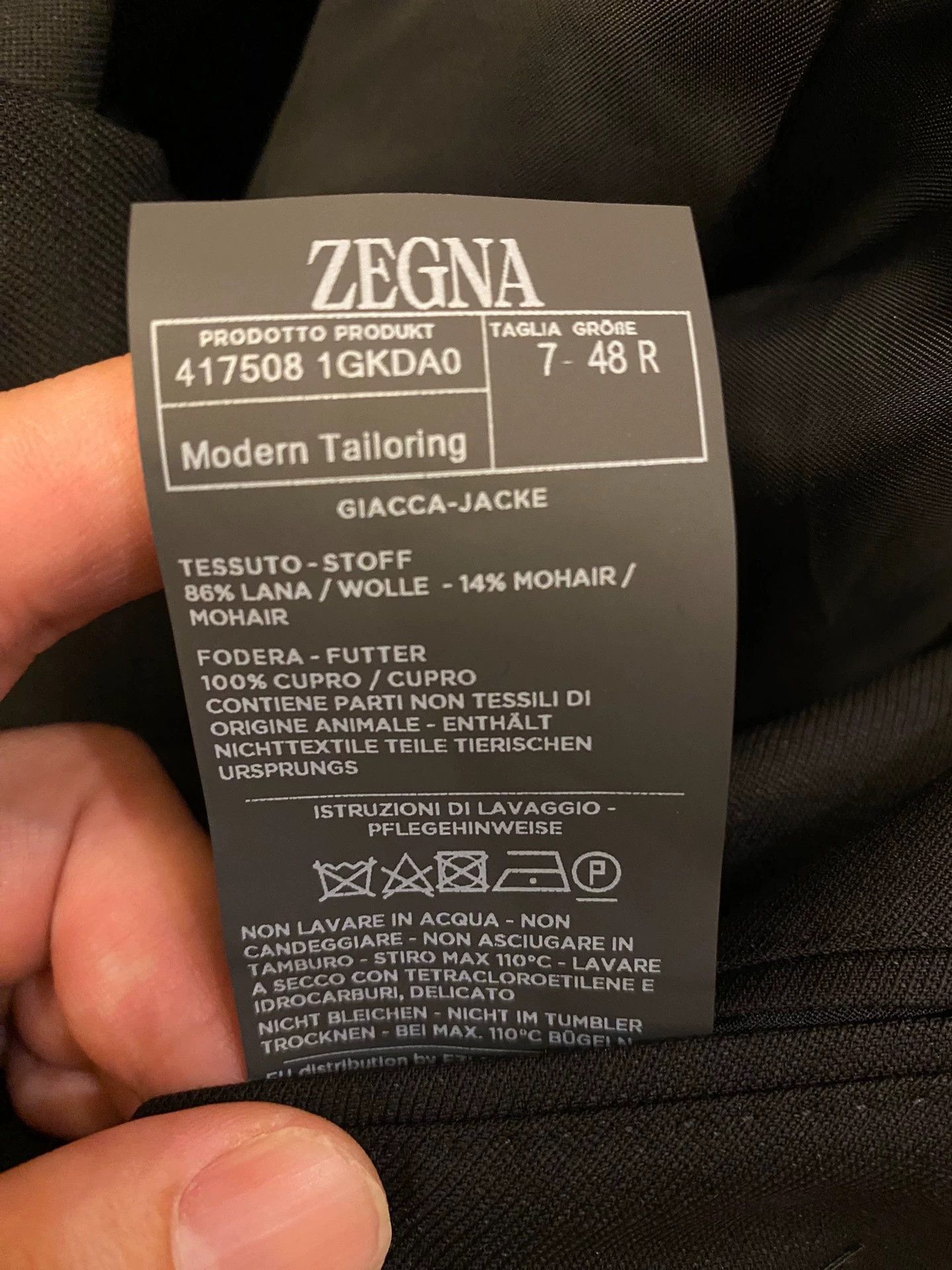 Ermenegildo Zegna Zegna New Swiss Made Runway Wool & Mohair Blazer Size 48R - 6 Thumbnail