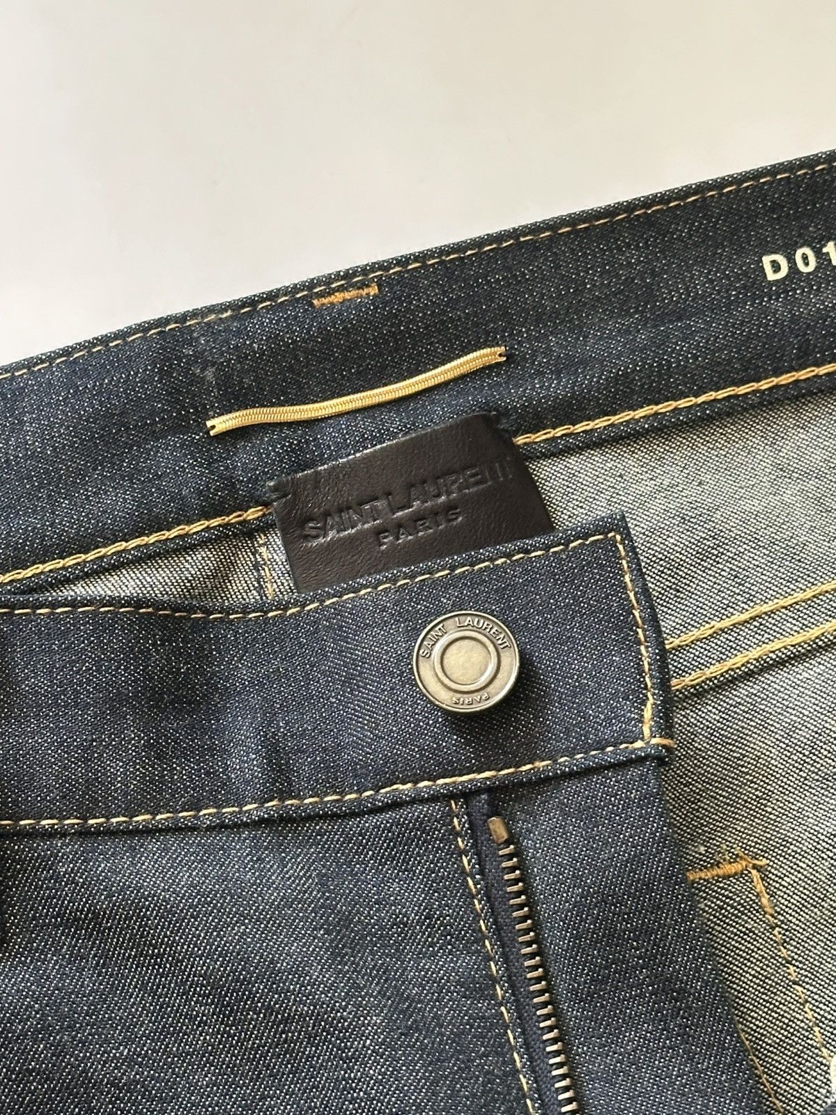 Saint Laurent Paris Hedi Slimane SS2013 SAINT LAURENT D01 Raw Blue Denim Jeans Size US 28 / EU 44 - 8 Thumbnail