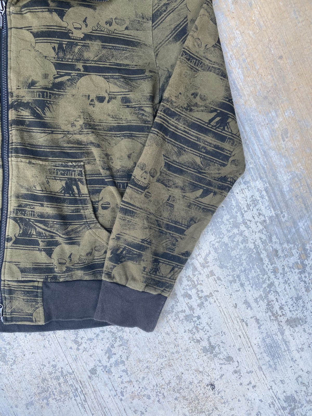 In The Attic × Japanese Brand AW In the attic Fullprint Skull Punk Style Hoodie Size L / US 10 / IT 46 - 5 Thumbnail