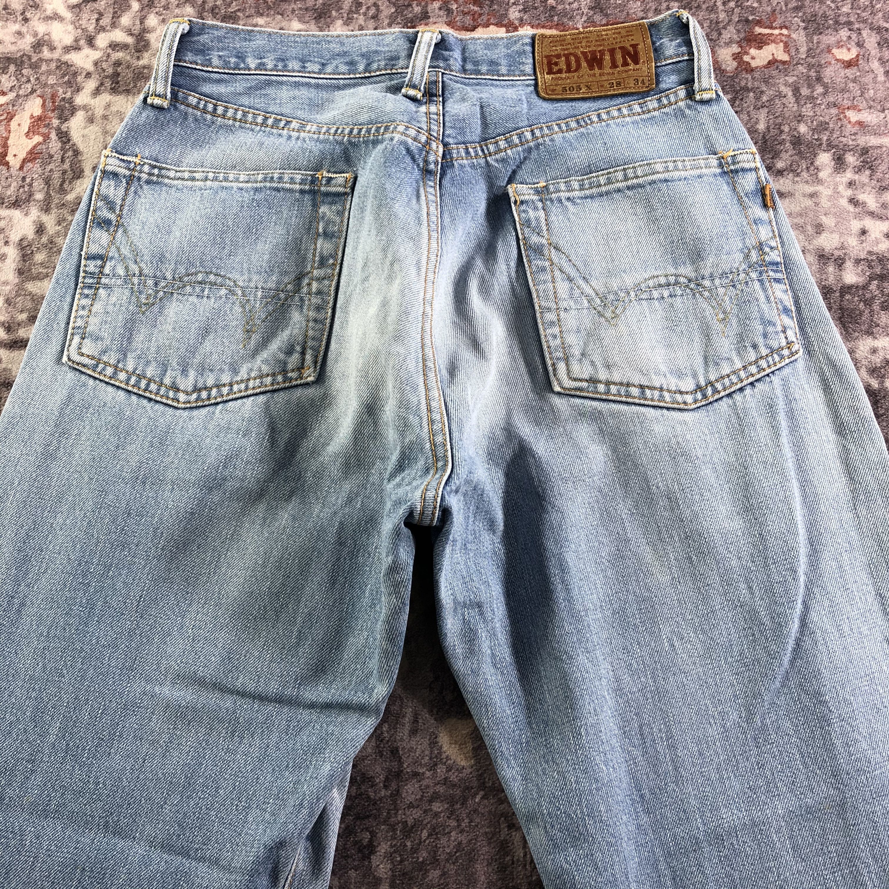 Edwin × Vintage Vintage Light Wash Edwin 505 Selvedge Jeans-JM3624 Size 28" / US 6 / IT 42 - 4 Thumbnail