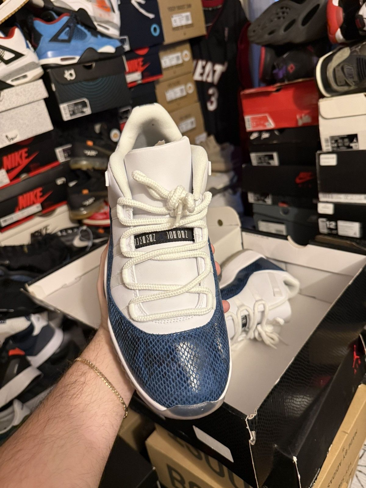 Jordan Brand Jordan retro 11 low navy snakeskin sz 13 Size US 13 / EU 46 - 2 Thumbnail