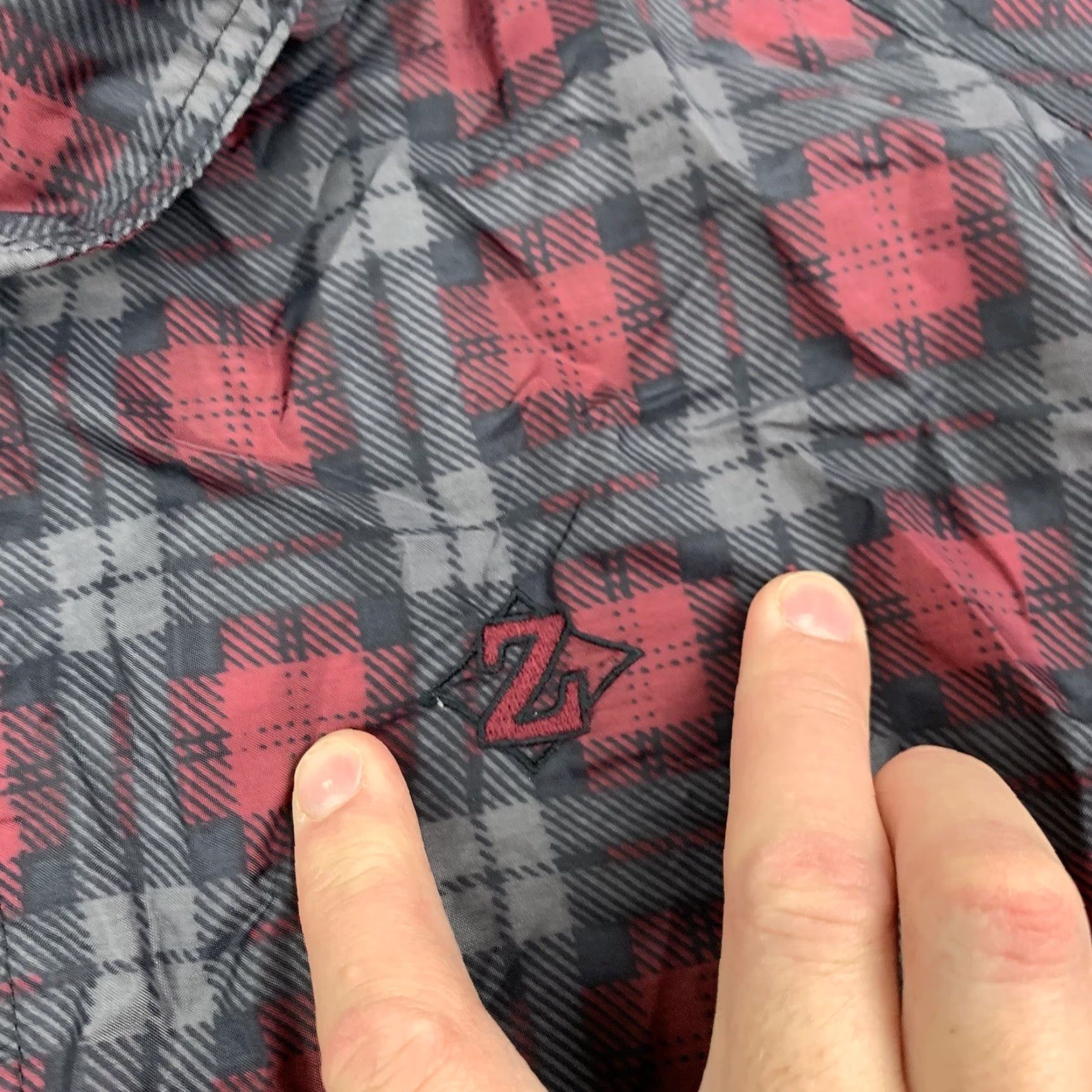 Jerzees VINTAGE Jerzees Windbreaker Jacket Adult XL Red Plaid Full Zip Collared 90s Mens Size US XL / EU 56 / 4 - 3 Thumbnail