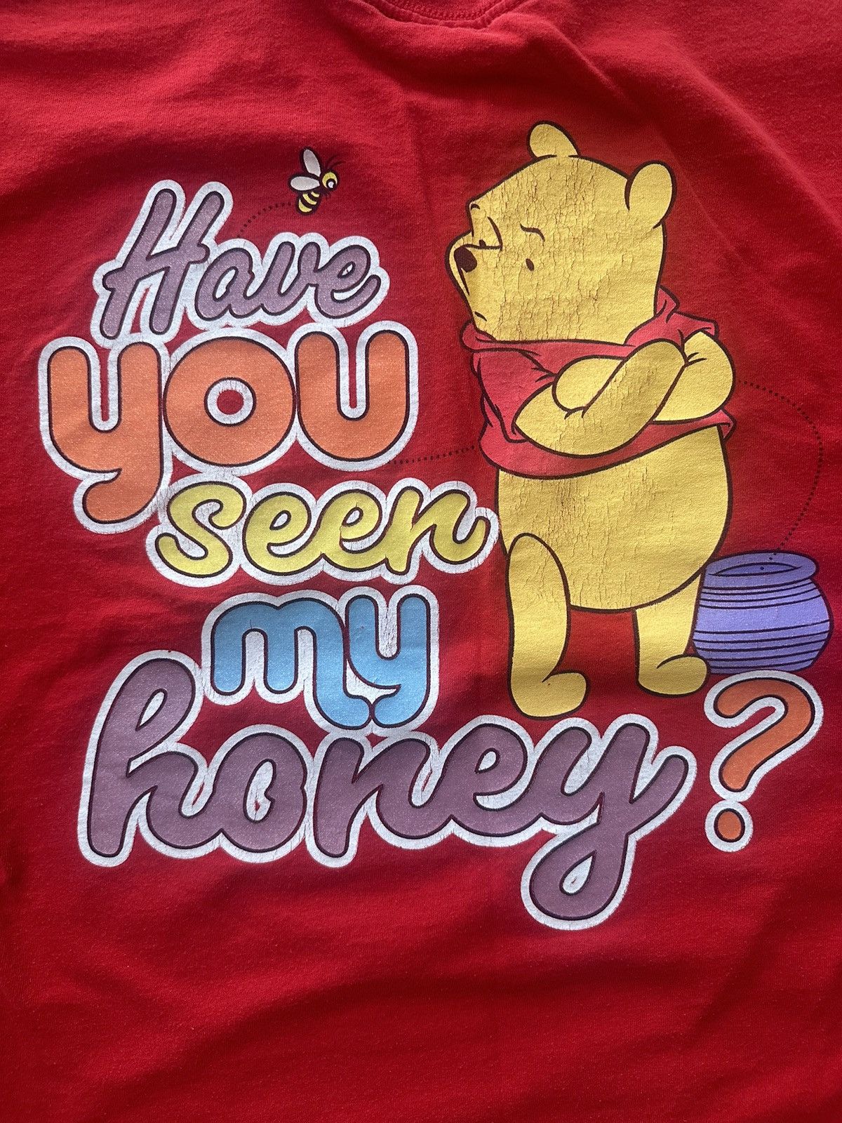 Anime × Disney × Vintage Vintage Winnie the Pooh Red Tee Size US L / EU 52-54 / 3 - 4 Thumbnail