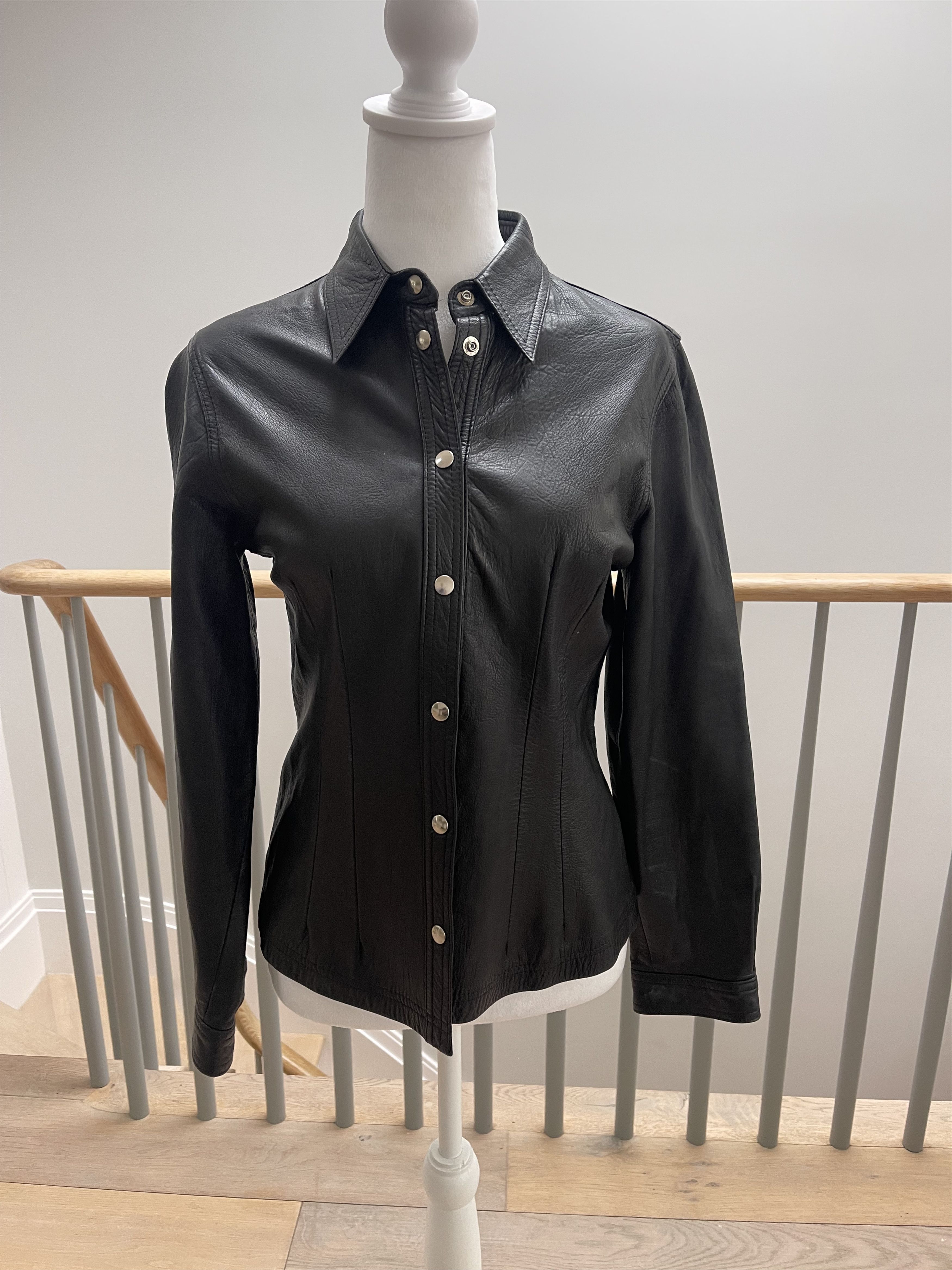 Barneys New York Leather Shirt Size M / US 6-8 / IT 42-44 - 1 Thumbnail