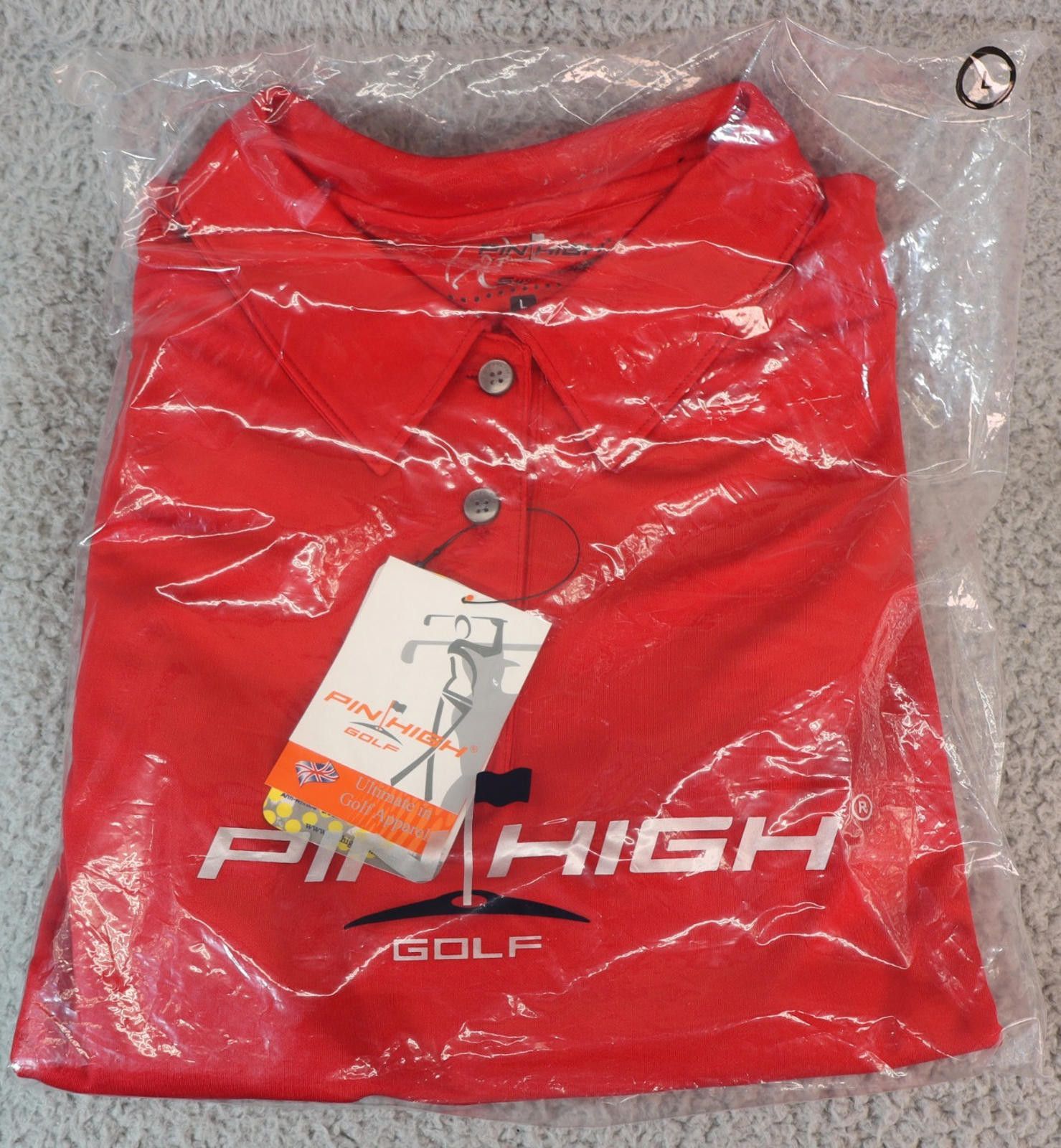 Other Pin High Swing High Tech Golf Polo Red Men's Large NEW NWT Size US L / EU 52-54 / 3 - 1 Thumbnail
