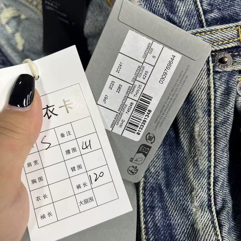 Balenciaga Balenciaga size s Blue washed-in ripped raw-edge jeans 250 Size US 28 / EU 44 - 5 Thumbnail