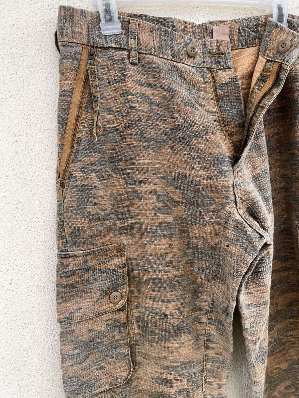 Vintage ALTERNATIVE CONCEPT Camo Linen Cargo Trouser Pant Size US 32 / EU 48 - 8 Thumbnail