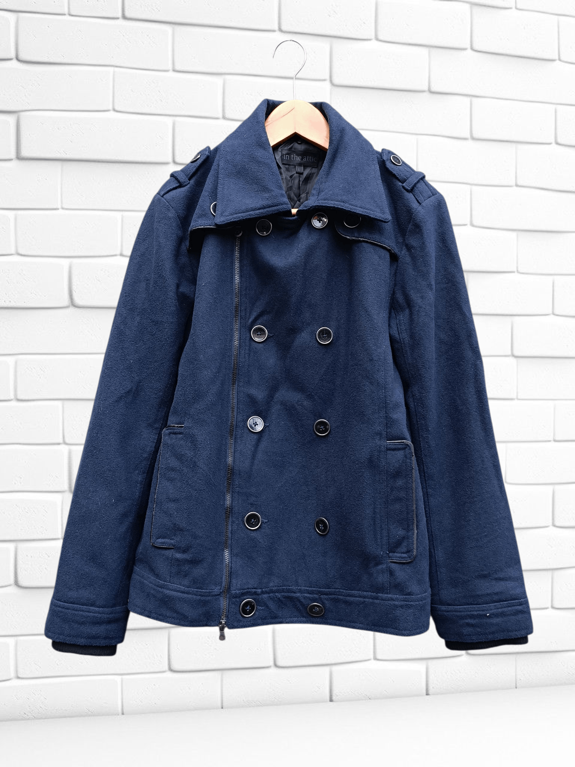 In The Attic Double Breasted Napoleon Pea Coat Jacket
