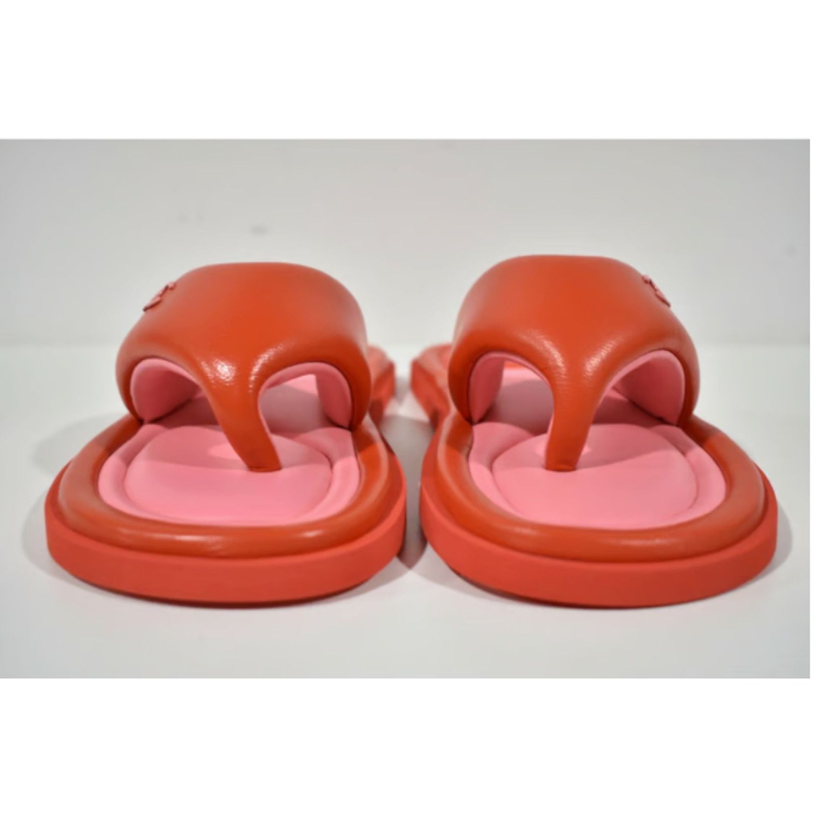 Chanel Chanel 22P Pink Red Lambskin Padded Pool Thong Logo Size US 12 / IT 42 - 6 Thumbnail
