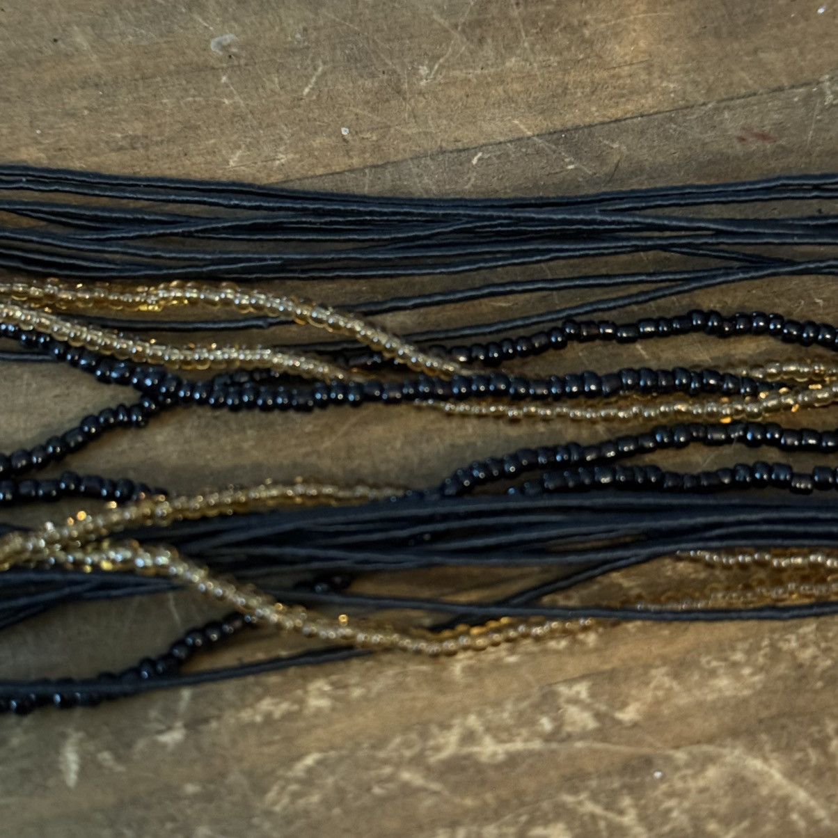 Other Multi chain beaded golden wavy pendant necklace Size ONE SIZE - 6 Thumbnail