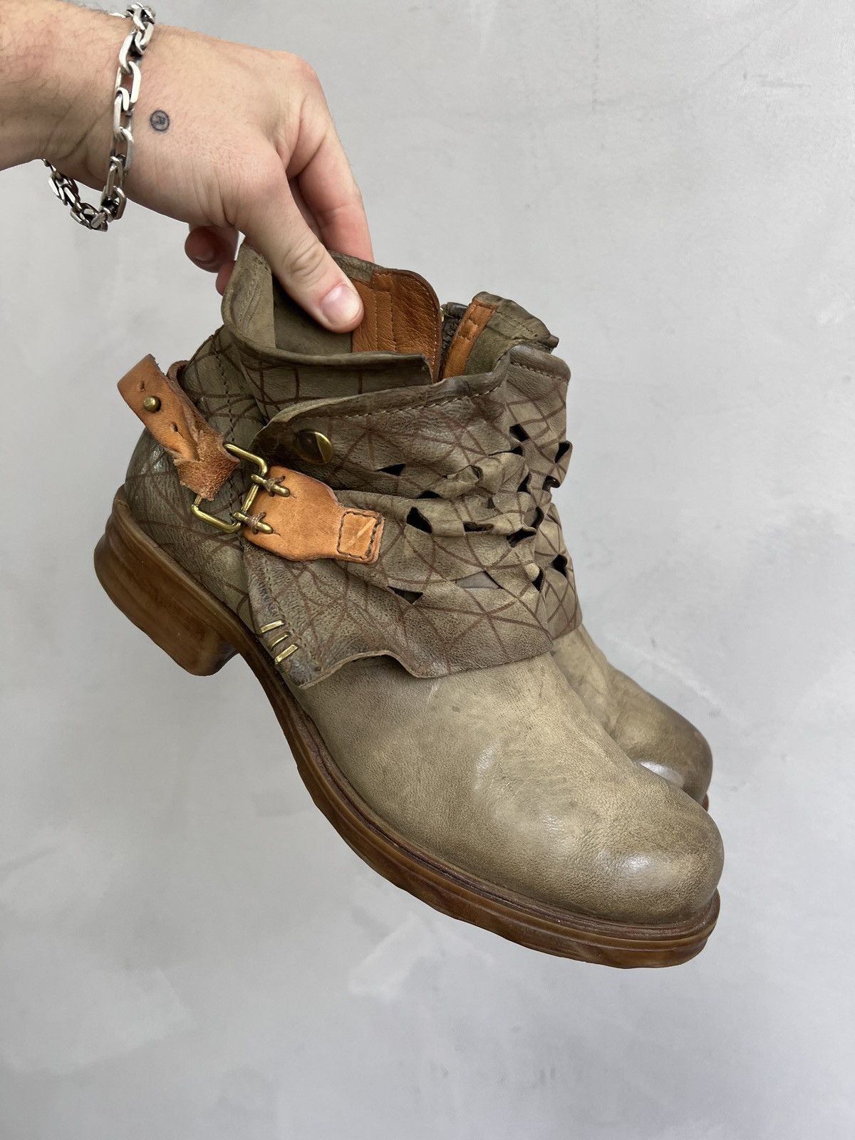 A.S.98 Vintage ankle belted A.S. 98 leather boots Size US 7.5 / EU 40-41 - 2 Thumbnail