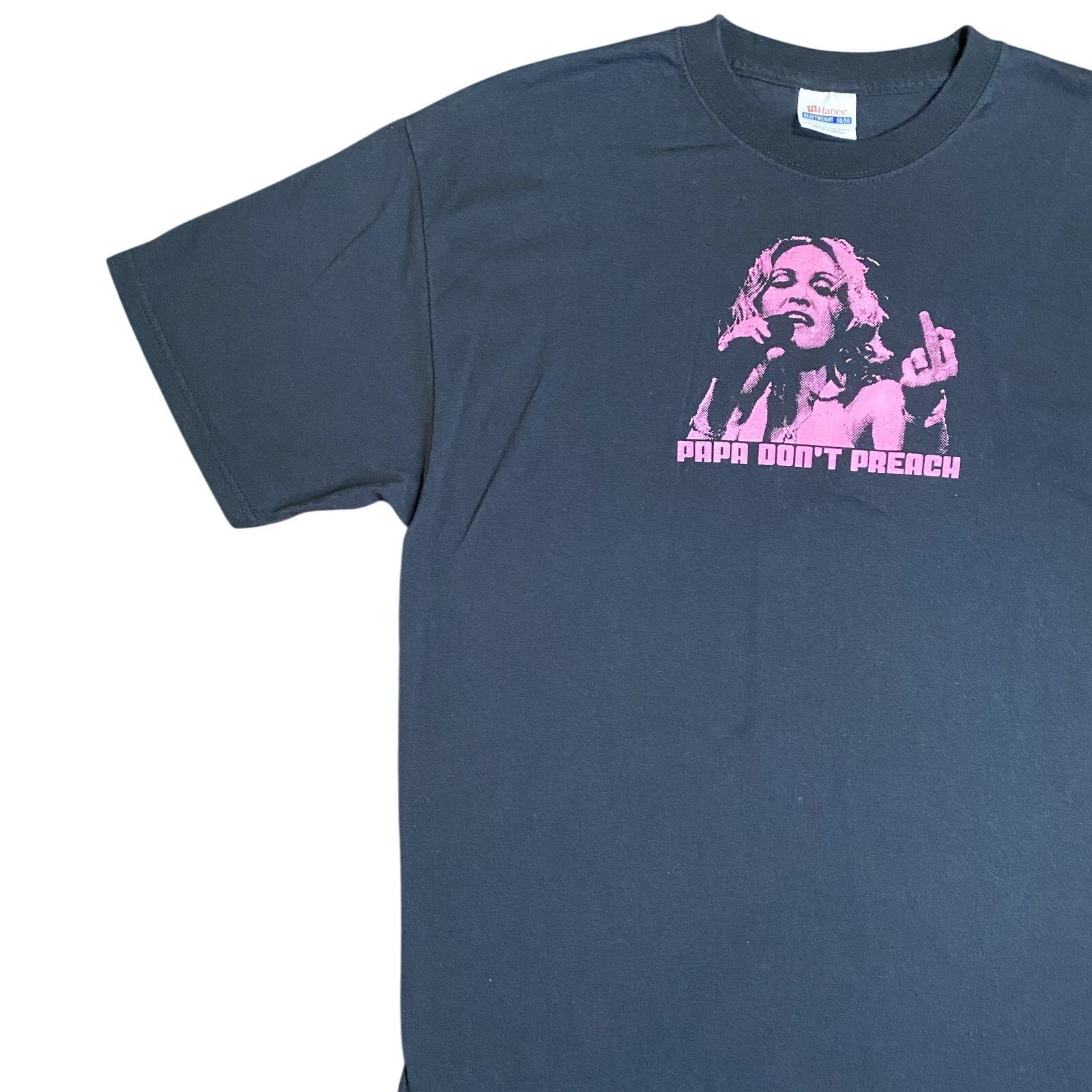 Hanes Papa Dont Preach Madonna Y2K Grunge Punk T Shirt Size XL Size US XL / EU 56 / 4 - 3 Thumbnail