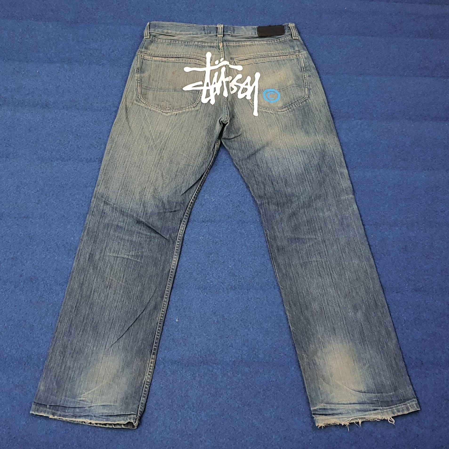 Stussy Vintage Stussy Authentic Workgear Custom Logo Jeans C265N5 Size US 34 / EU 50 - 1 Thumbnail