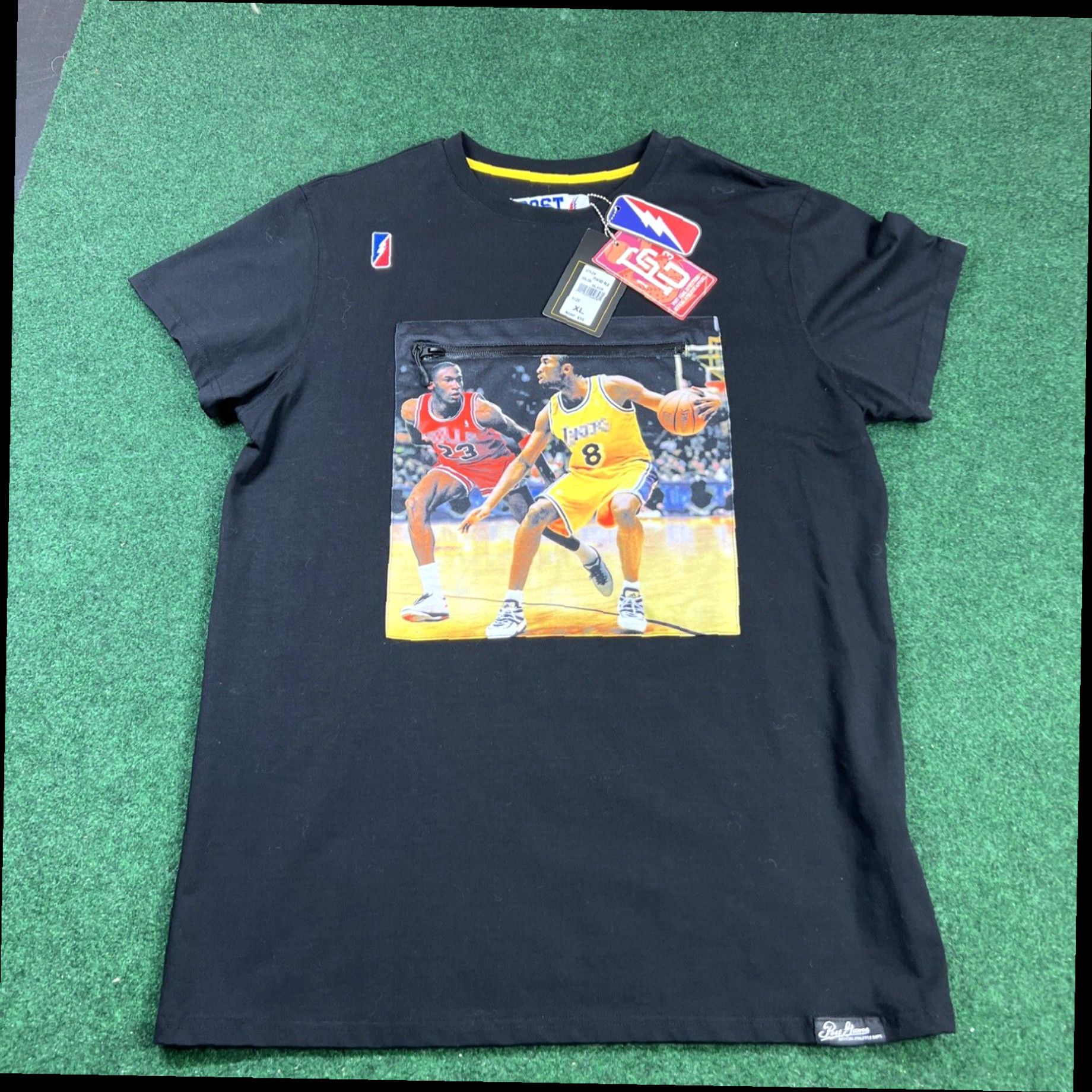 Post Game Michael Jordan, Kobe Bryant NBA Icon Graphic TShirt Size