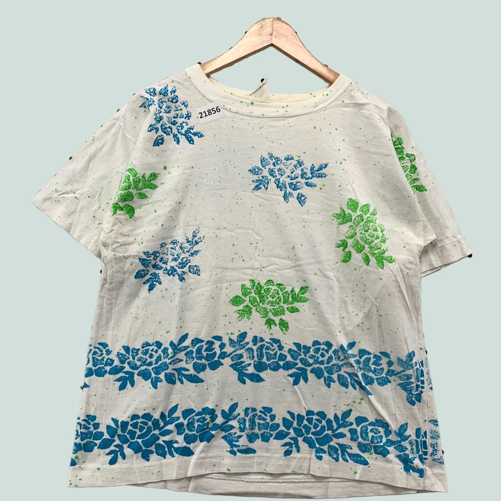 Vintage VINTAGE Floral AOP Shirt White L Womens 90s Flower All Over Print 21x25 Single Stitch Shirt Women Size L / US 10 / IT 46 - 1 Thumbnail