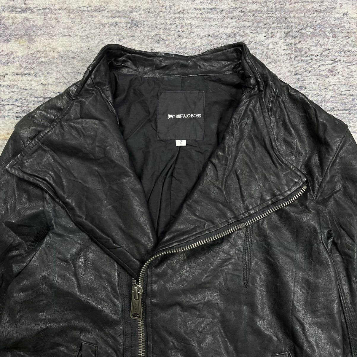 Ekam Buffalo bobs extra long sleeve asymmetrical leather jacket Size US S / EU 44-46 / 1 - 6 Thumbnail