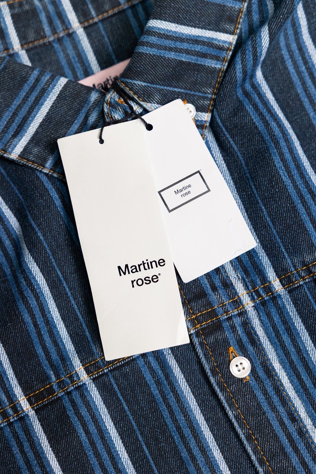 Martine Rose Martine Rose Striped Denim Jacket Size US XL / EU 56 / 4 - 4 Thumbnail