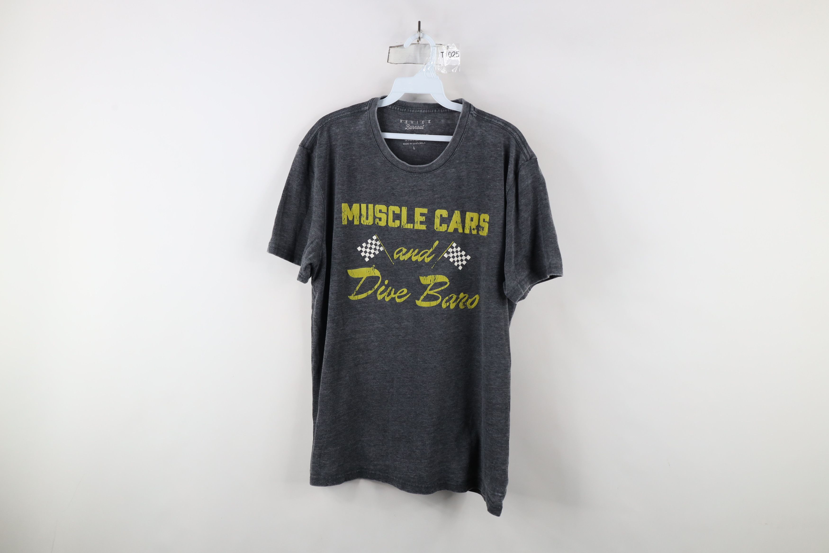 Lucky Brand × Vintage Venice Burnout x Lucky Brand Cars Dive Bars T-Shirt Gray Size US L / EU 52-54 / 3 - 1 Thumbnail