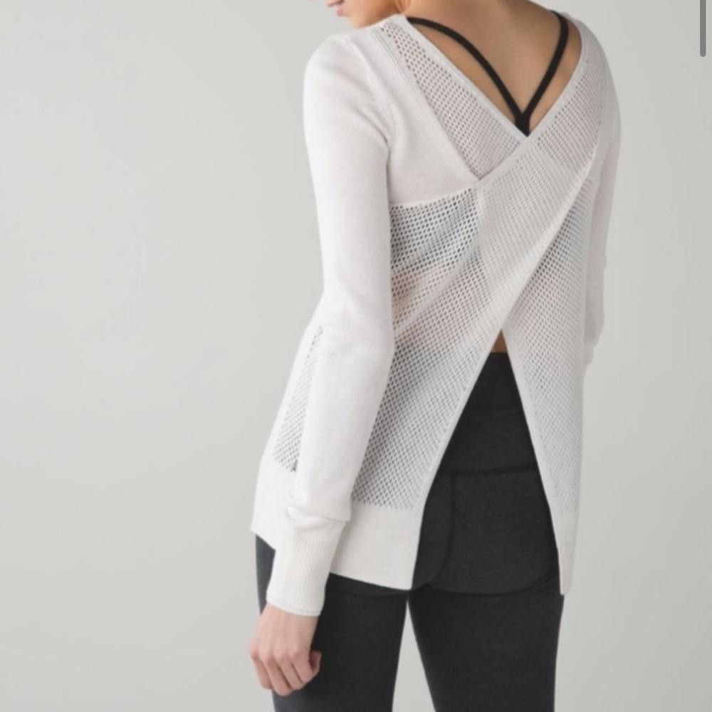 Lululemon Lululemon Sunset Savasana Pullover II Heathered White size 4 Size S / US 4 / IT 40 - 1 Thumbnail
