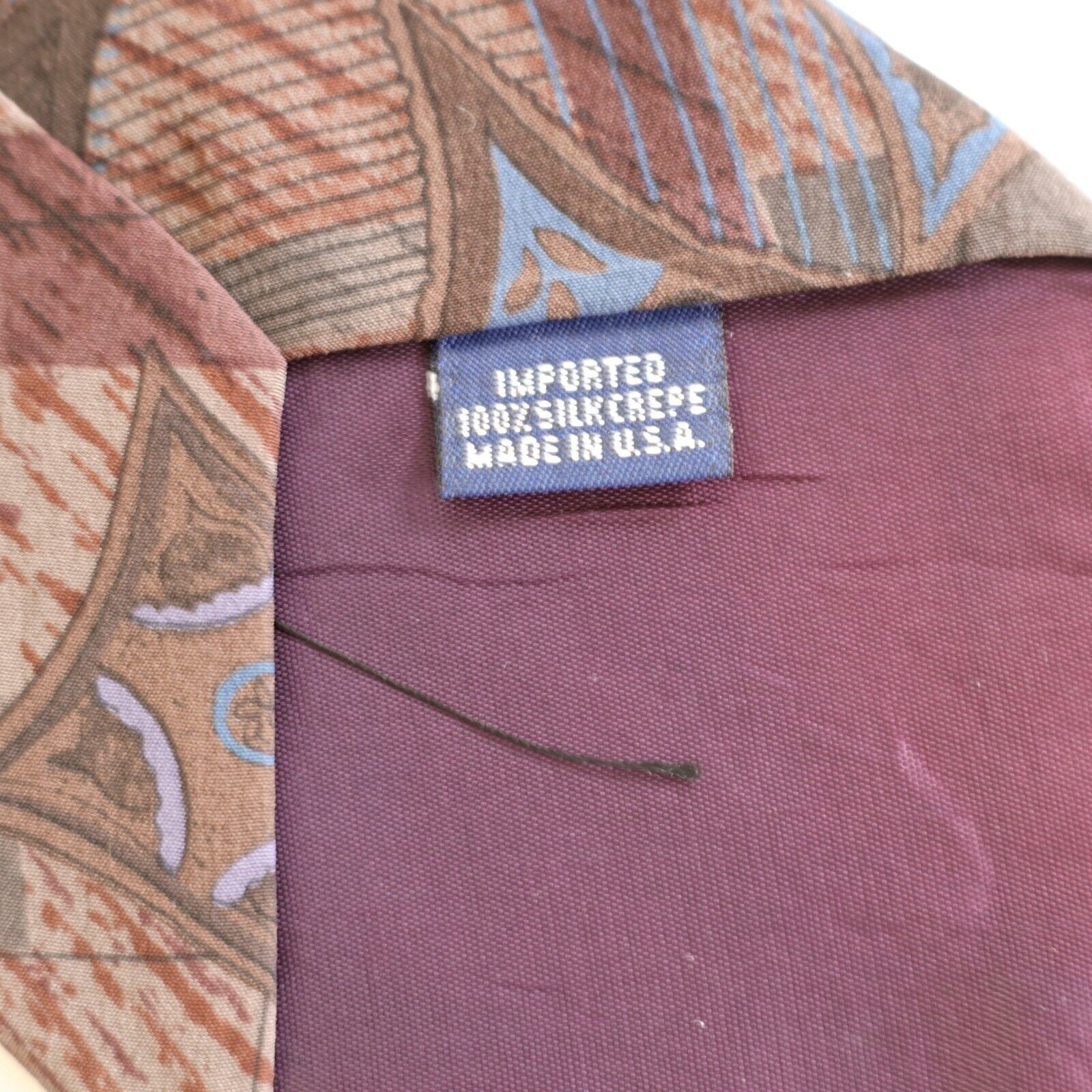 Designer Peters & Ashley Abstract Floral Green Maroon Beige Short Wid Size ONE SIZE - 4 Thumbnail