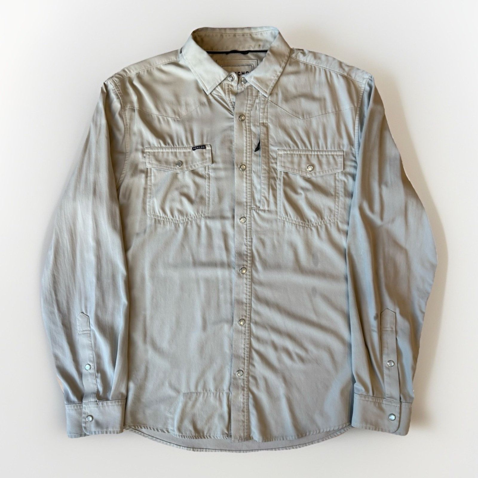 Arc'teryx Poncho Snap Shirt M Slim Fit Beige Long Sleeve Button Up Size US M / EU 48-50 / 2 - 1 Thumbnail