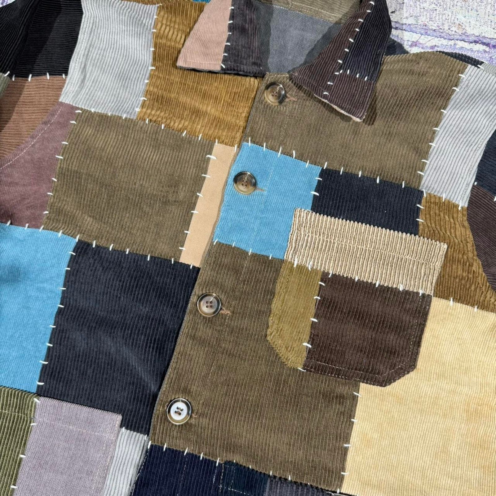 Other Custom patchwork corduroy jacket Small Size US S / EU 44-46 / 1 - 3 Thumbnail