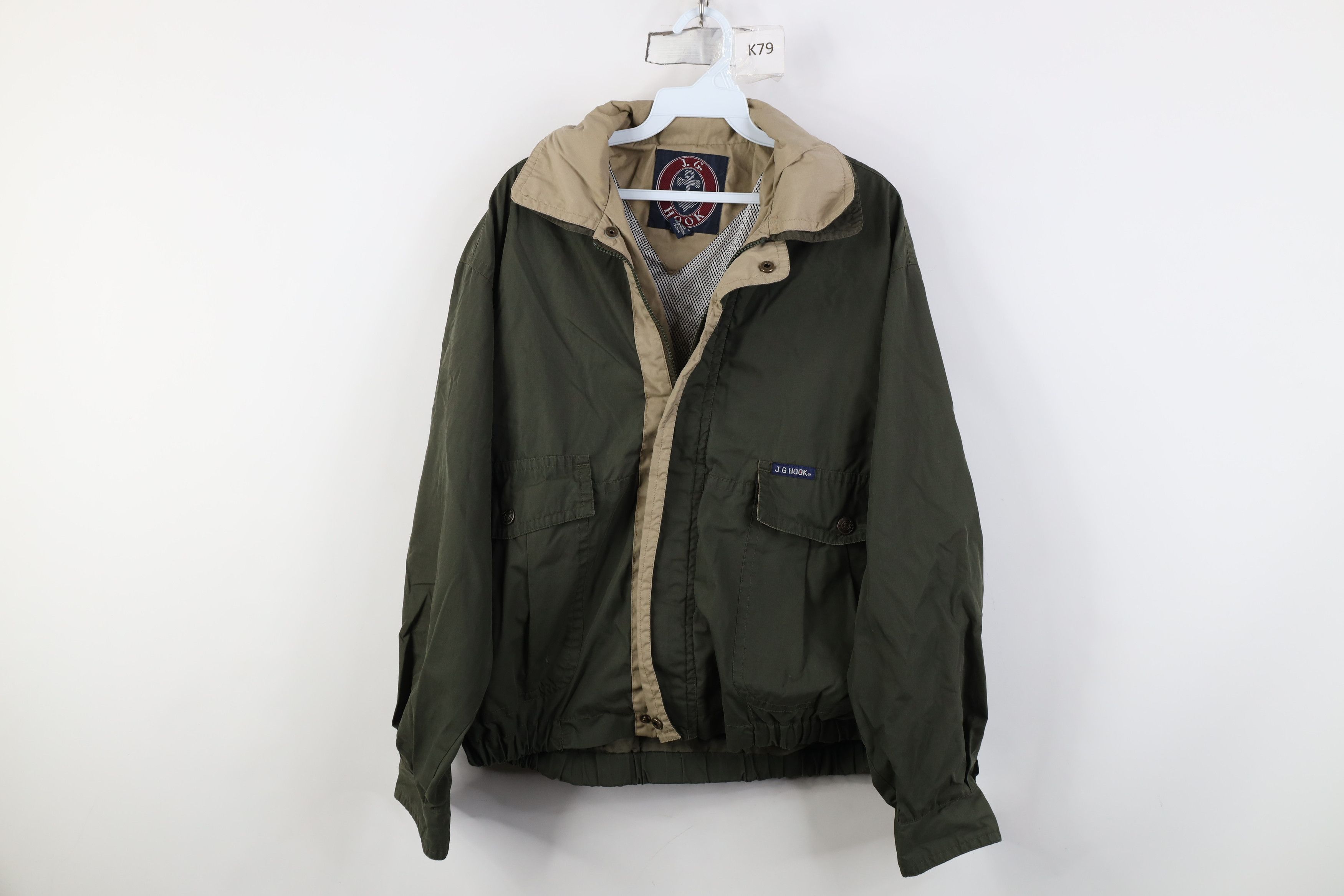 Vintage Vintage 90s Streetwear Windbreaker Bomber Jacket Green Size US M / EU 48-50 / 2 - 1 Thumbnail