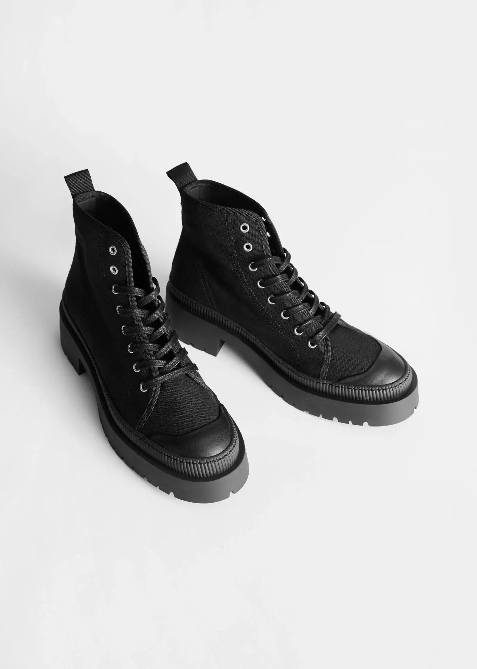 Other Stories Other Stories Chunky Canvas Lace Up Boots Lace up boots Grailed