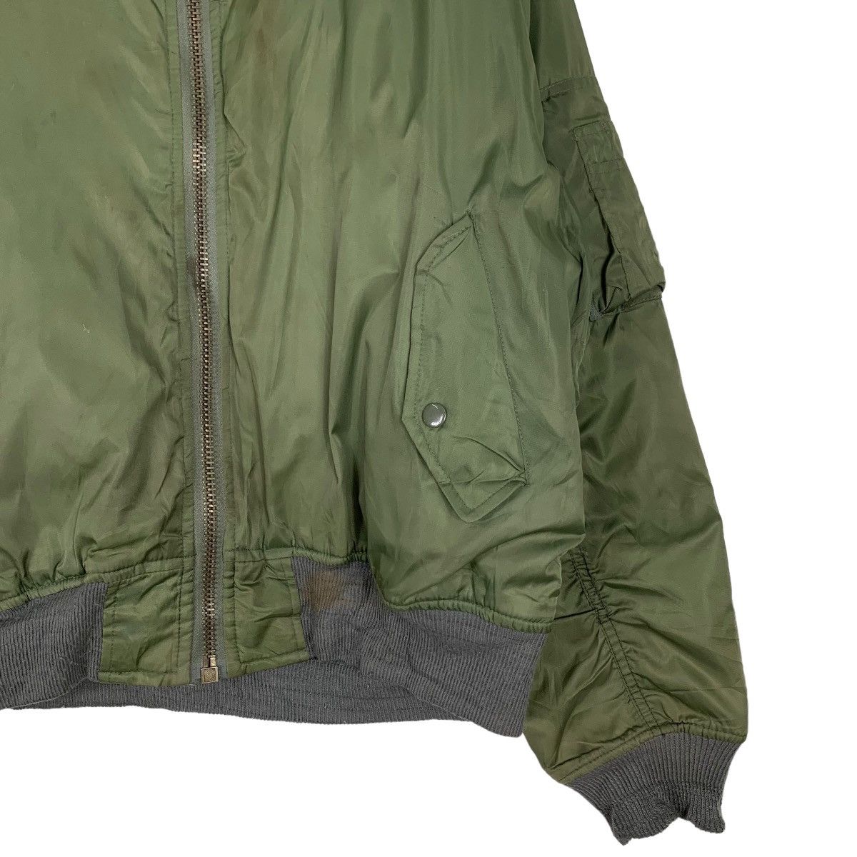 Reversible MA1 Flight Jacket Bomber Jacket #0150-C8