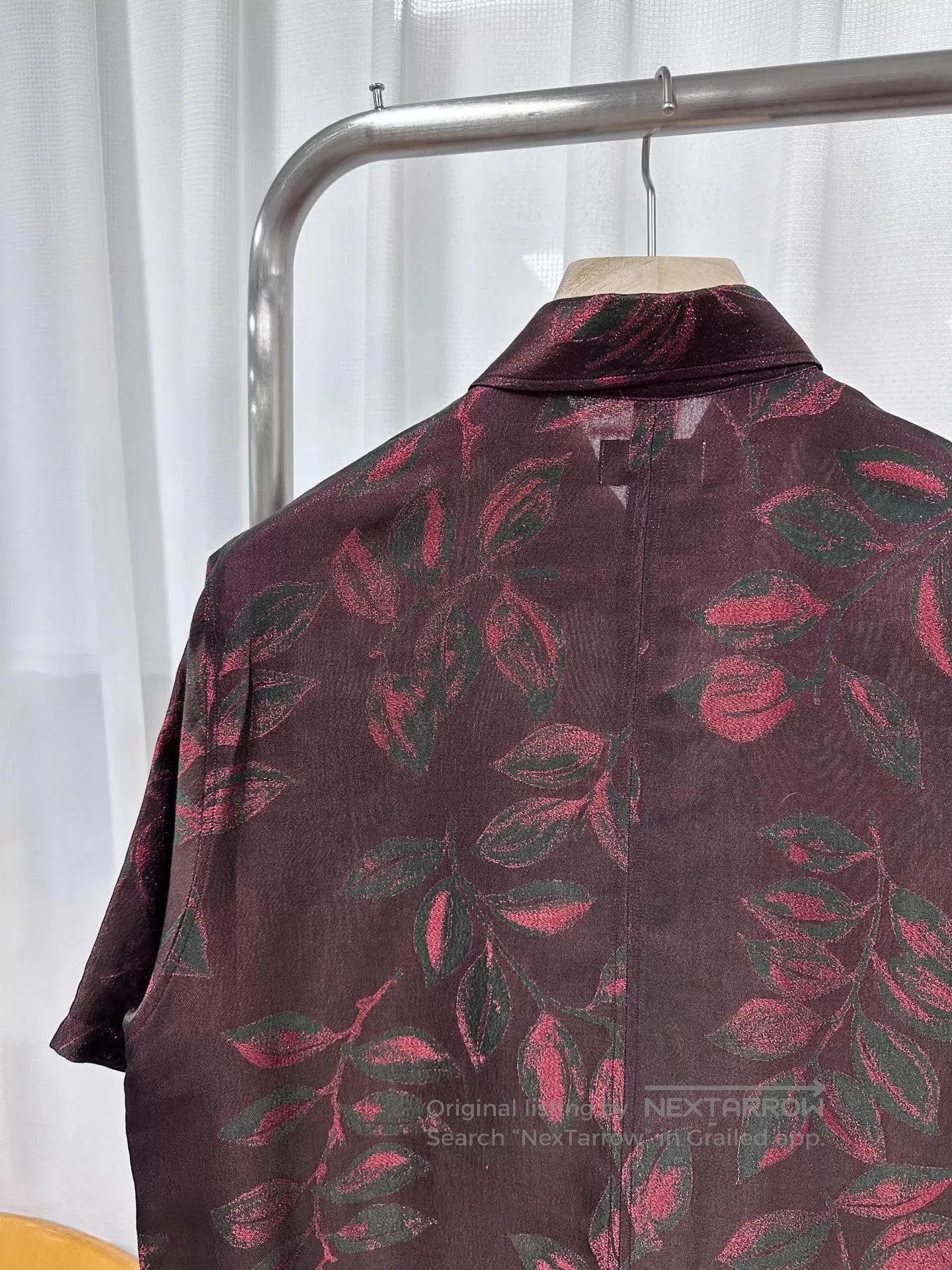 Bed j.w. Ford Red Leaf Print Short Sleeve Button-Up Shirt. Size US M / EU 48-50 / 2 - 5 Thumbnail