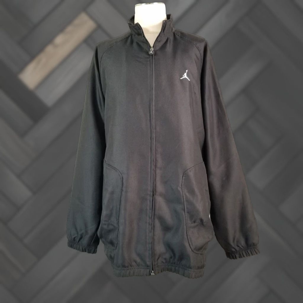 Nike Air Jordan track jacket mens XL extra large oversized black lined sports jacket track Nike Air Jordan