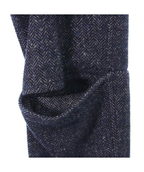 Comme des Garcons SHIRT Cropped Pants herringbone slit knee pattern zipper Navy Size US 35 - 4 Thumbnail
