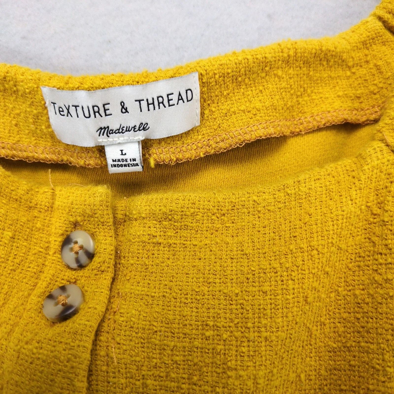 Madewell Texture & Thread Madewell Cap Sleeve Shift Mini Dress Sz L Size L / US 10 / IT 46 - 3 Thumbnail