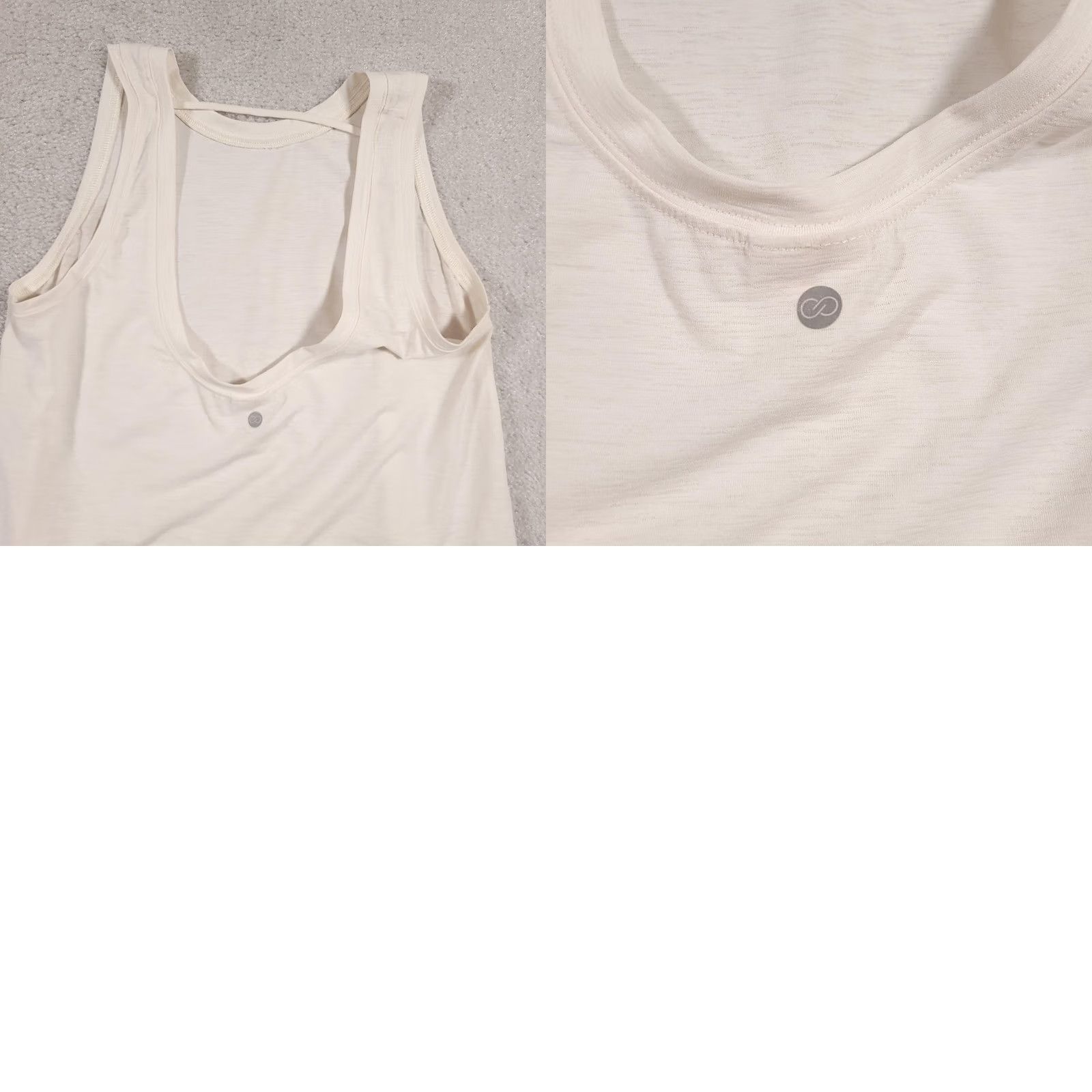 Vintage Calia Tank Top Womens XS Ivory Layered Racerback Lightweight Activewear Yoga Tank Top Women's XS Ivory Layered Racerback Athletic Tank Top Calia Size XS / US 0-2 / IT 36-38 - 9 Thumbnail