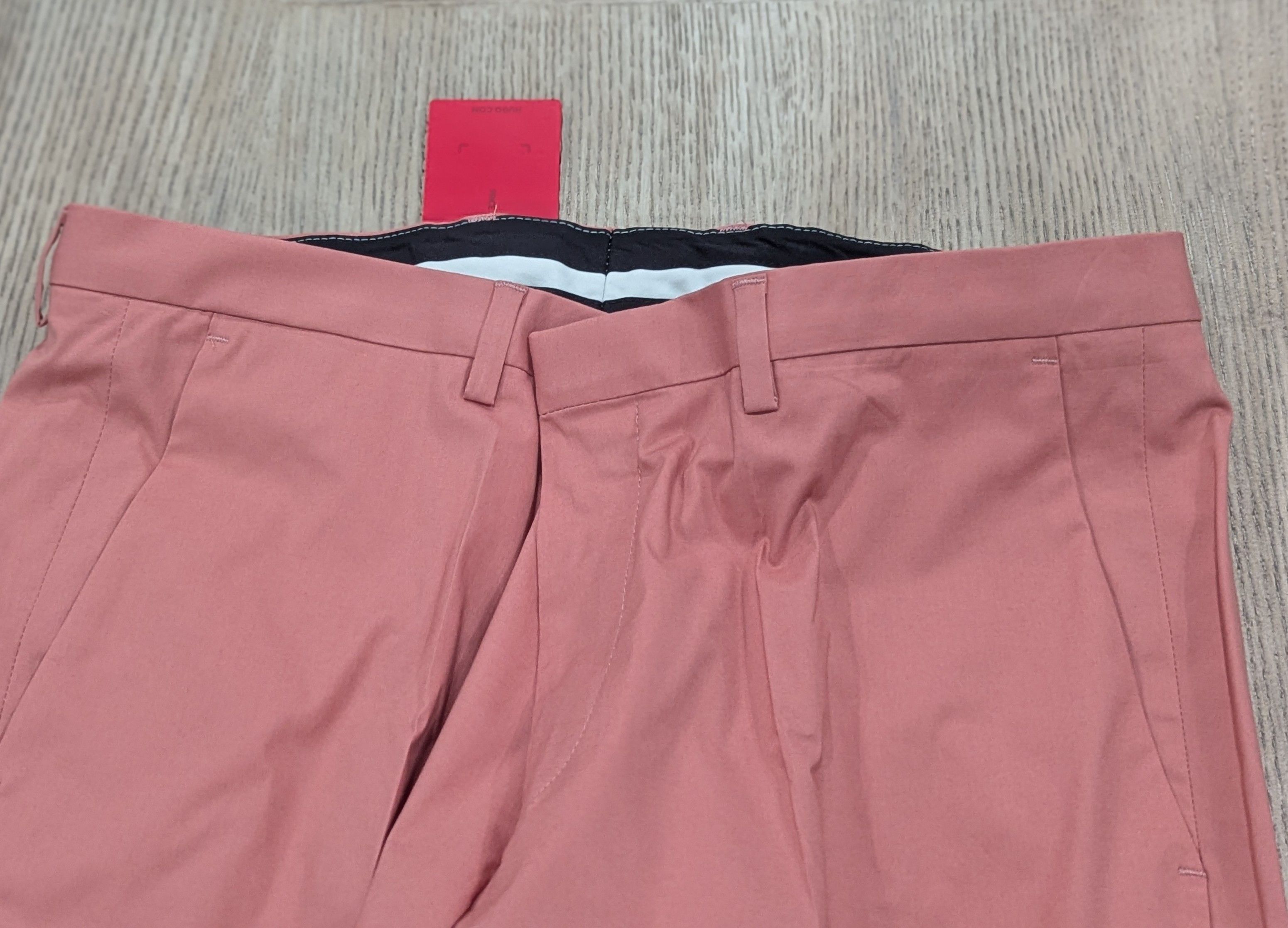 Hugo HUGO Hugo Boss "Hesten" Stretch Cotton Dress Pants Pink 34 Size US 34 / EU 50 - 2 Thumbnail