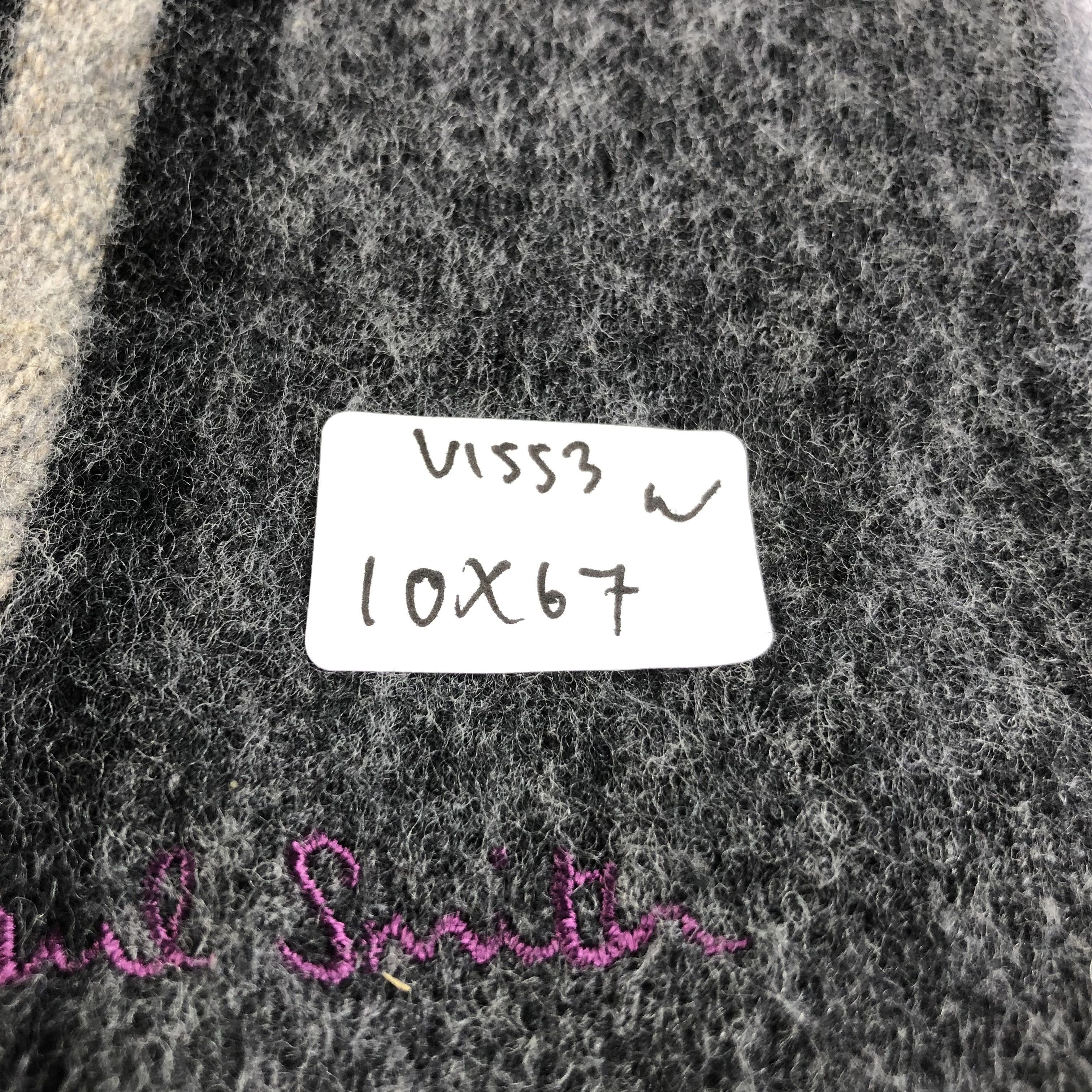 Paul Smith Paul Smith Grey Striped Wool Scarf Muffler V1553 Size ONE SIZE - 5 Thumbnail