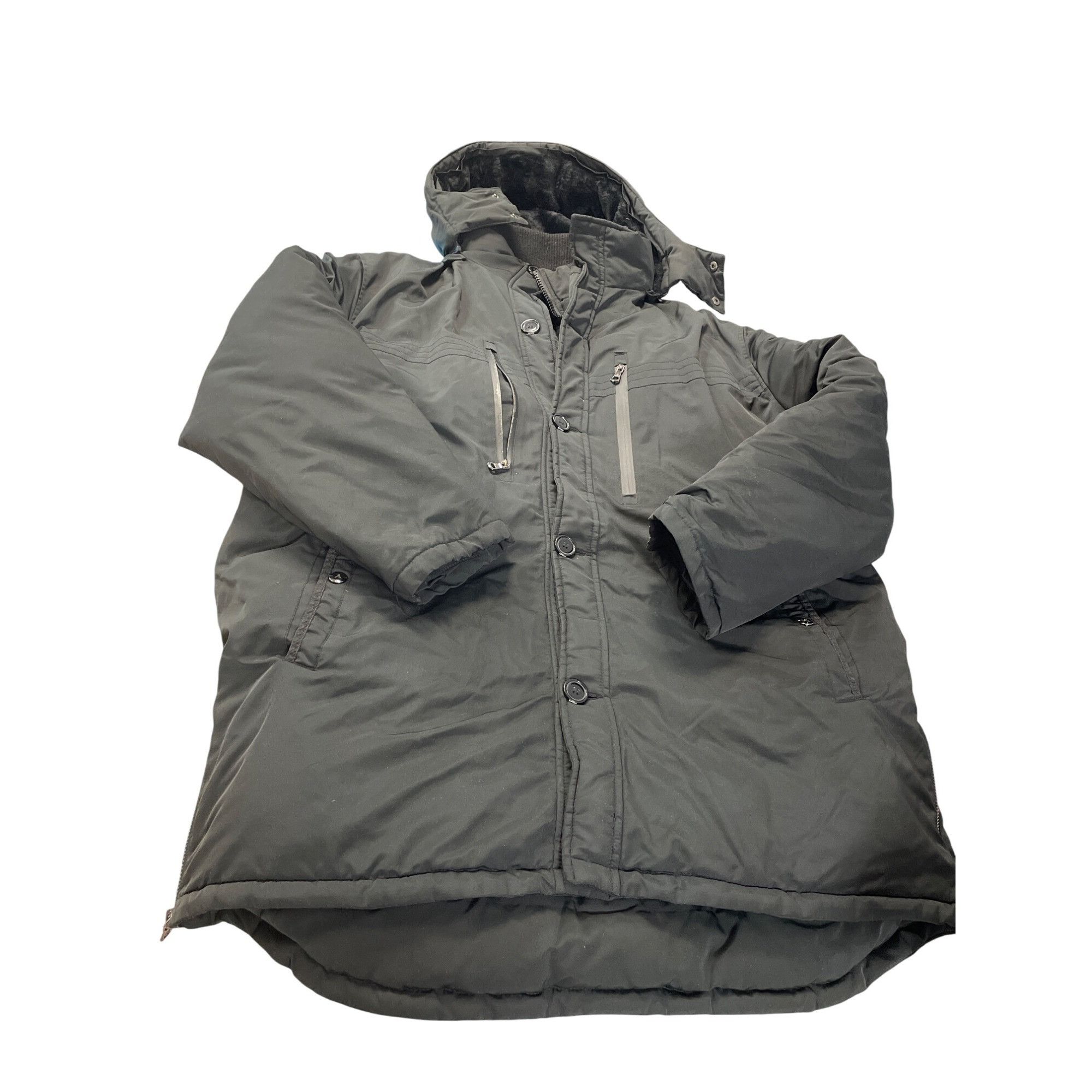 Other Spire Mens Black faux fur Hooded Winter Parka heavy winter c Size US XXL / EU 58 / 5 - 1 Thumbnail