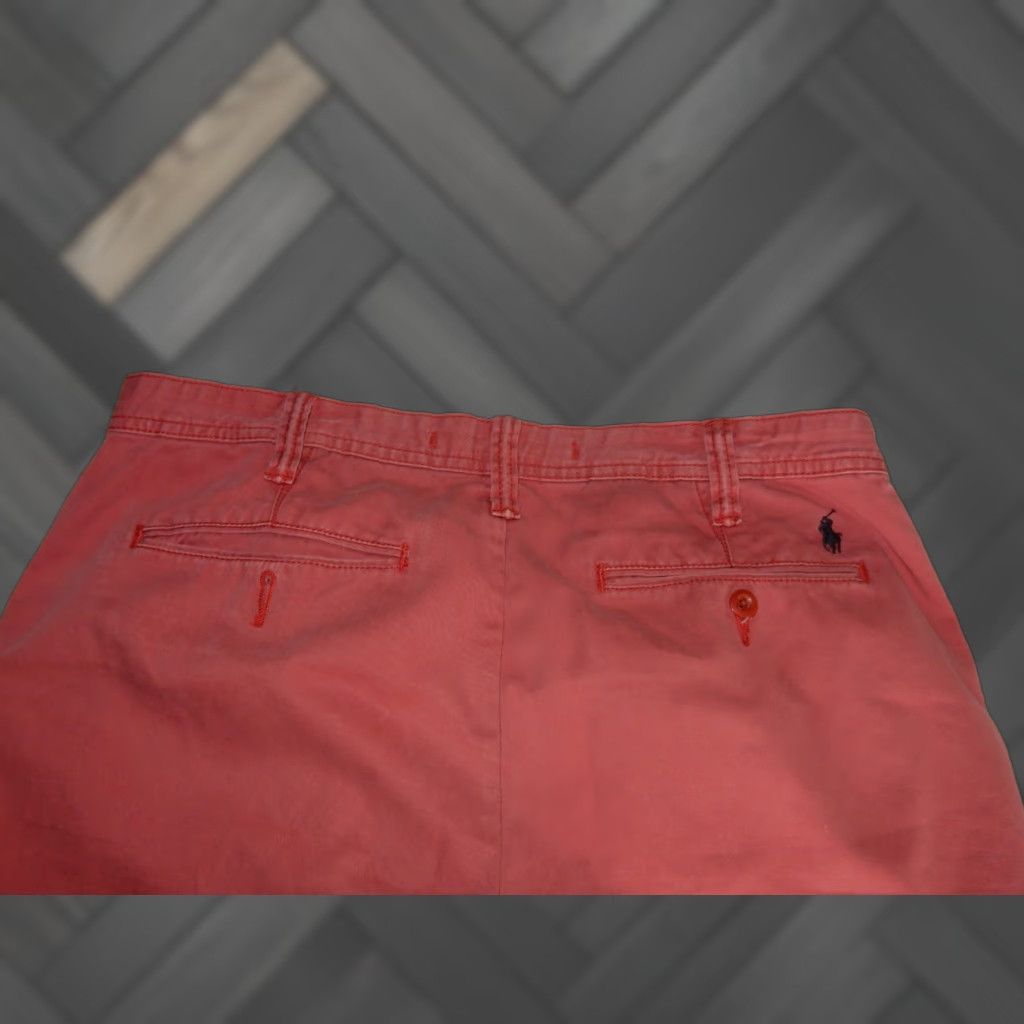 Polo Ralph Lauren Polo Ralph Lauren Polo Shorts Mens 34 Khaki Cotton 36" Waist 21" Length 10" Inseam Pink Chino Button Missing 90s? (if we include decade) Size US S / EU 44-46 / 1 - 1 Thumbnail