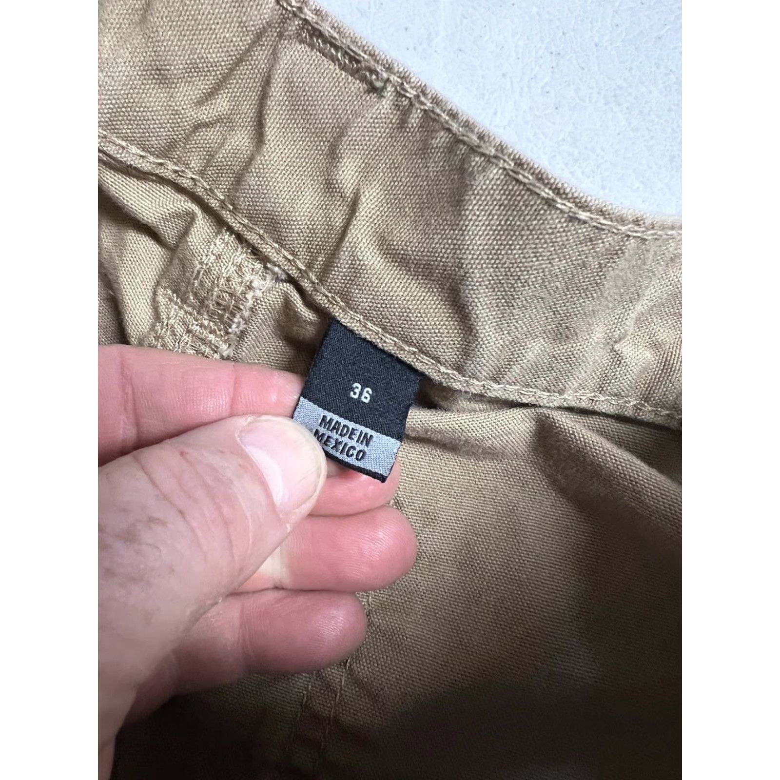 Carhartt Carhartt Mens Shorts Carpenter Workwear Tan 34 Original Fit Flat Front Cargo Pocket Regular Waist 34 Summer Spring Vintage No (if allowed) Size US 34 / EU 50 - 4 Thumbnail