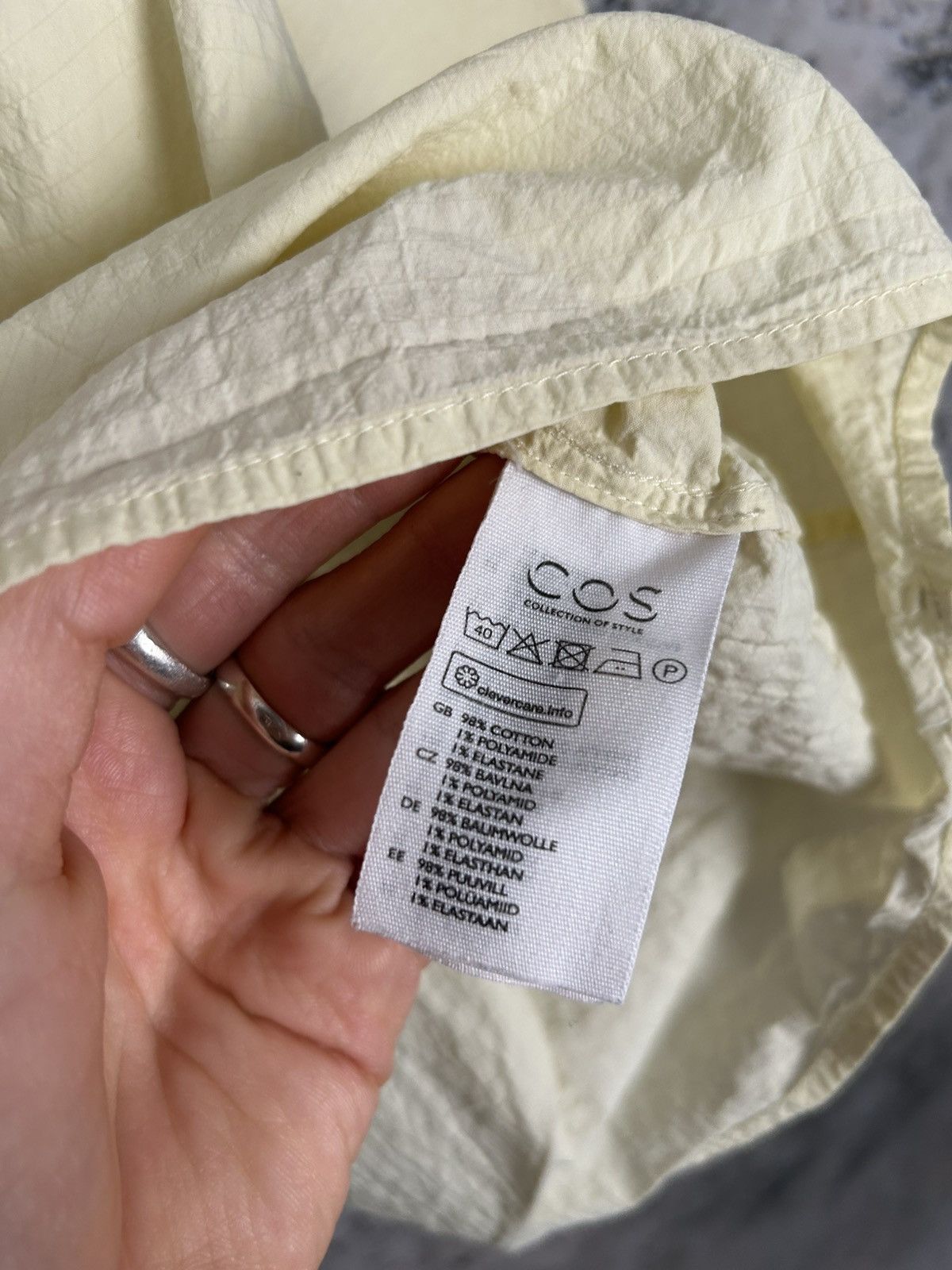 Cos COS Yellow Oversized Shirt Minimalist Alternative Designer Size US XS / EU 42 / 0 - 7 Thumbnail