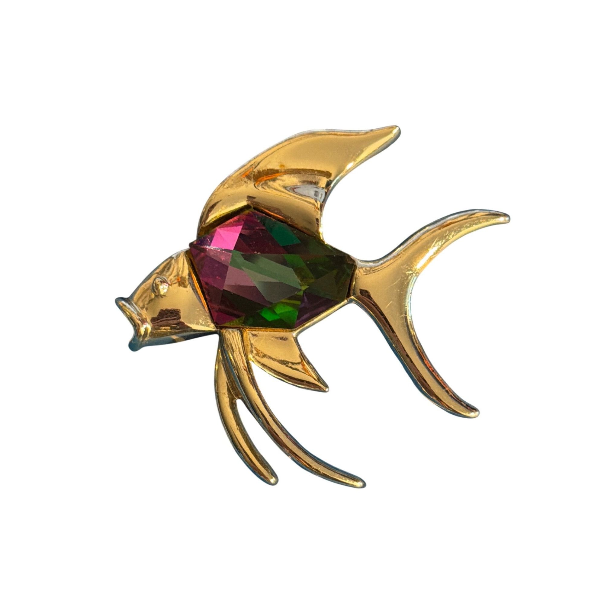Other Vtg Sarah Coventry Gold Tone Tropicana Angel Fish Pin Brooch Size ONE SIZE - 1 Thumbnail