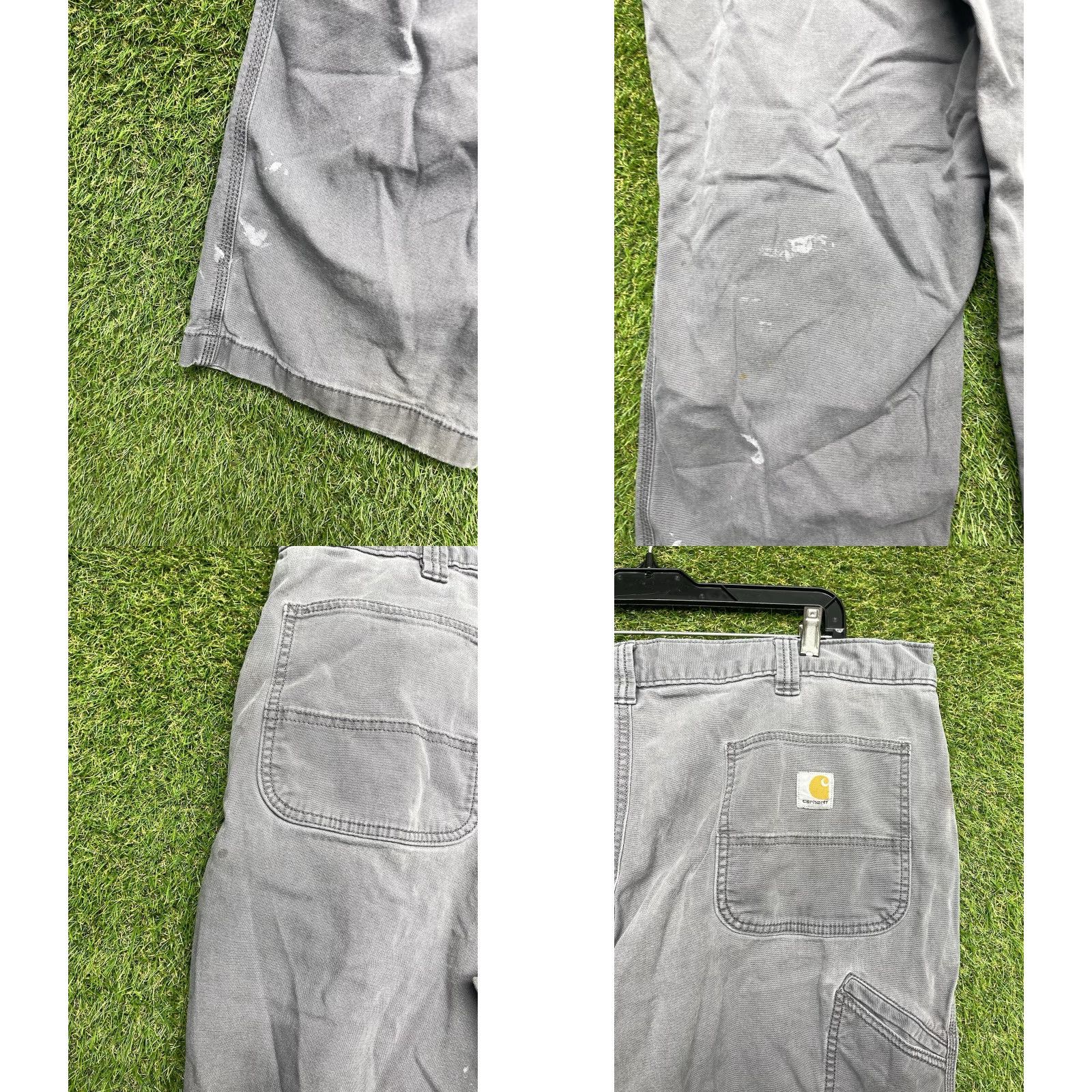 Carhartt VINTAGE Carhartt Carpenter Pants Mens 42x30 Gray Rugged Flex Canvas Work Relaxed Fit Y2K Size US 42 / EU 58 - 9 Thumbnail