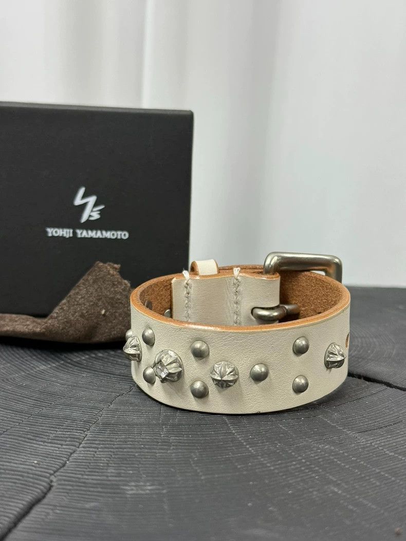 アクセサリー Yohji Yamamoto Leather l Bangle ITALIAN LEATHER DOUBLE BANGLE(FREE SIZE Black): Vintage 1.2
