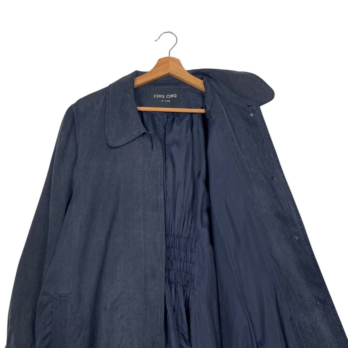Japanese Brand CINQ CINQ By CINQ Tencel Overcoat Long Coat Jacket #2171-C96 Size M / US 6-8 / IT 42-44 - 11 Thumbnail