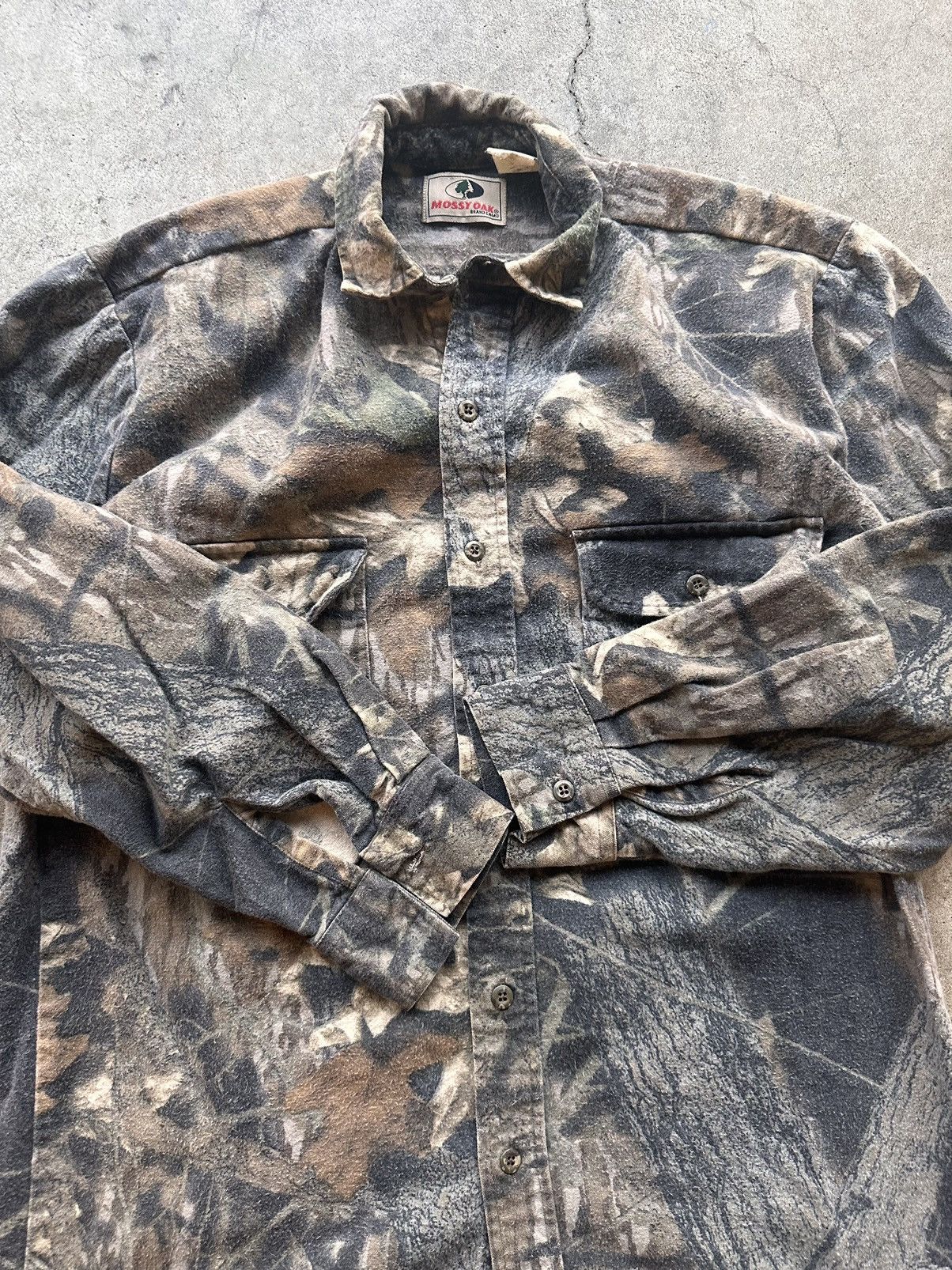 Mossy Oaks × Vintage 90s Mossy Oak Camo Cotton Button-Up Size US M / EU 48-50 / 2 - 5 Thumbnail