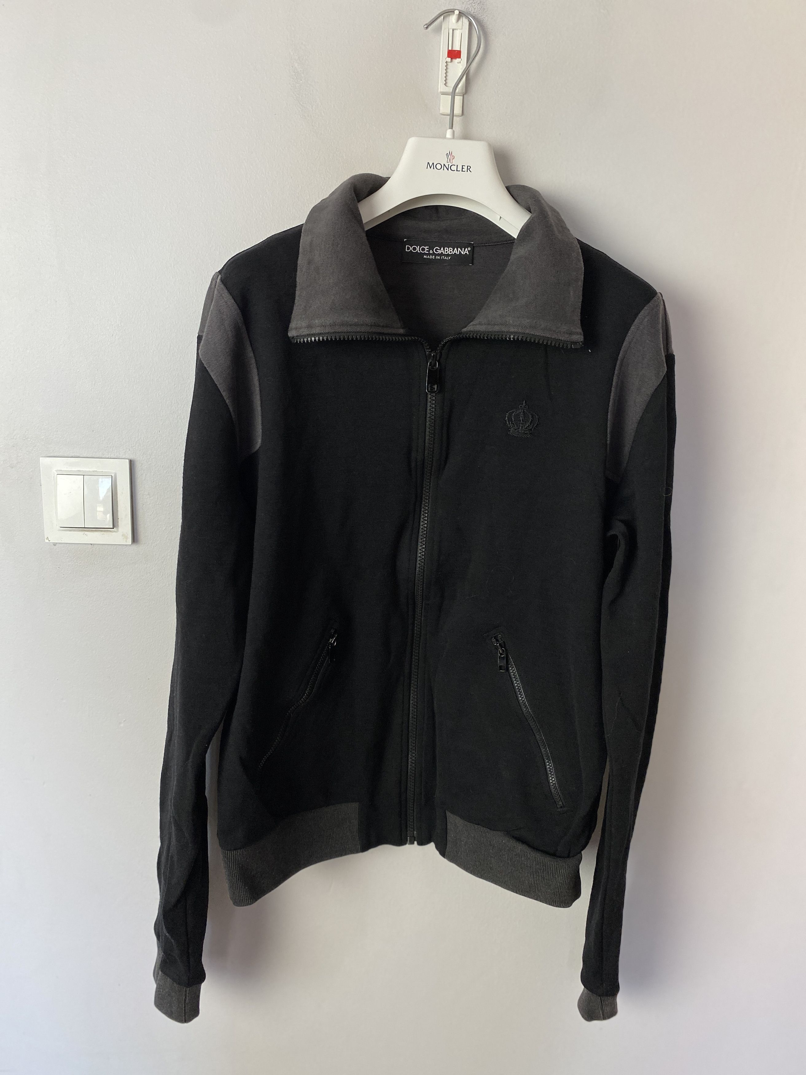 Dolce & Gabbana Dolce & Gabbana crown wool cotton zip-up sweatshirt Size US L / EU 52-54 / 3 - 1 Thumbnail