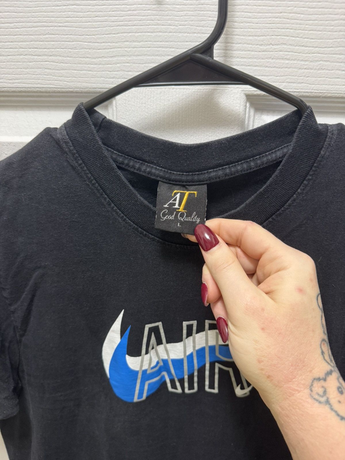 Nike Nike Double Swoosh Vintage Bootleg AT Good Quality RARE Size US L / EU 52-54 / 3 - 2 Thumbnail