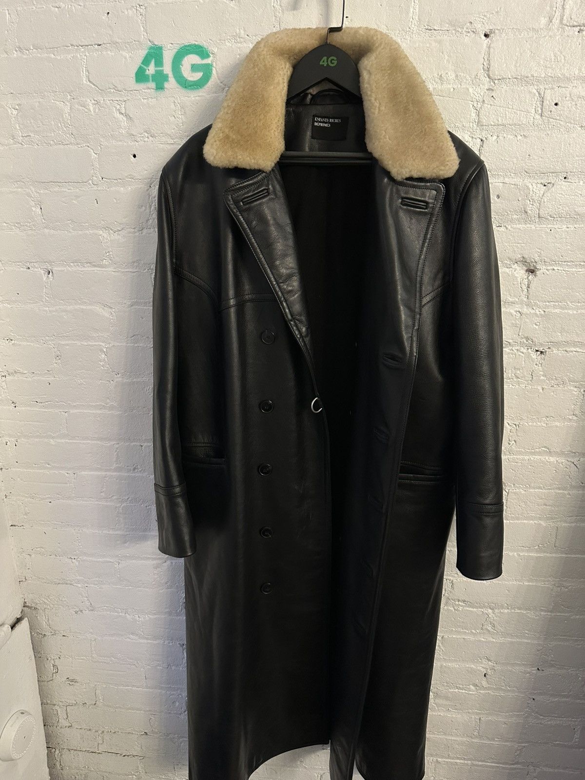 Enfants Riches Deprimes ERD 1/1 FULL LEATHER RUNWAY SHEARLING TRENCH PEACOAT JACKET Size US L / EU 52-54 / 3 - 6 Thumbnail
