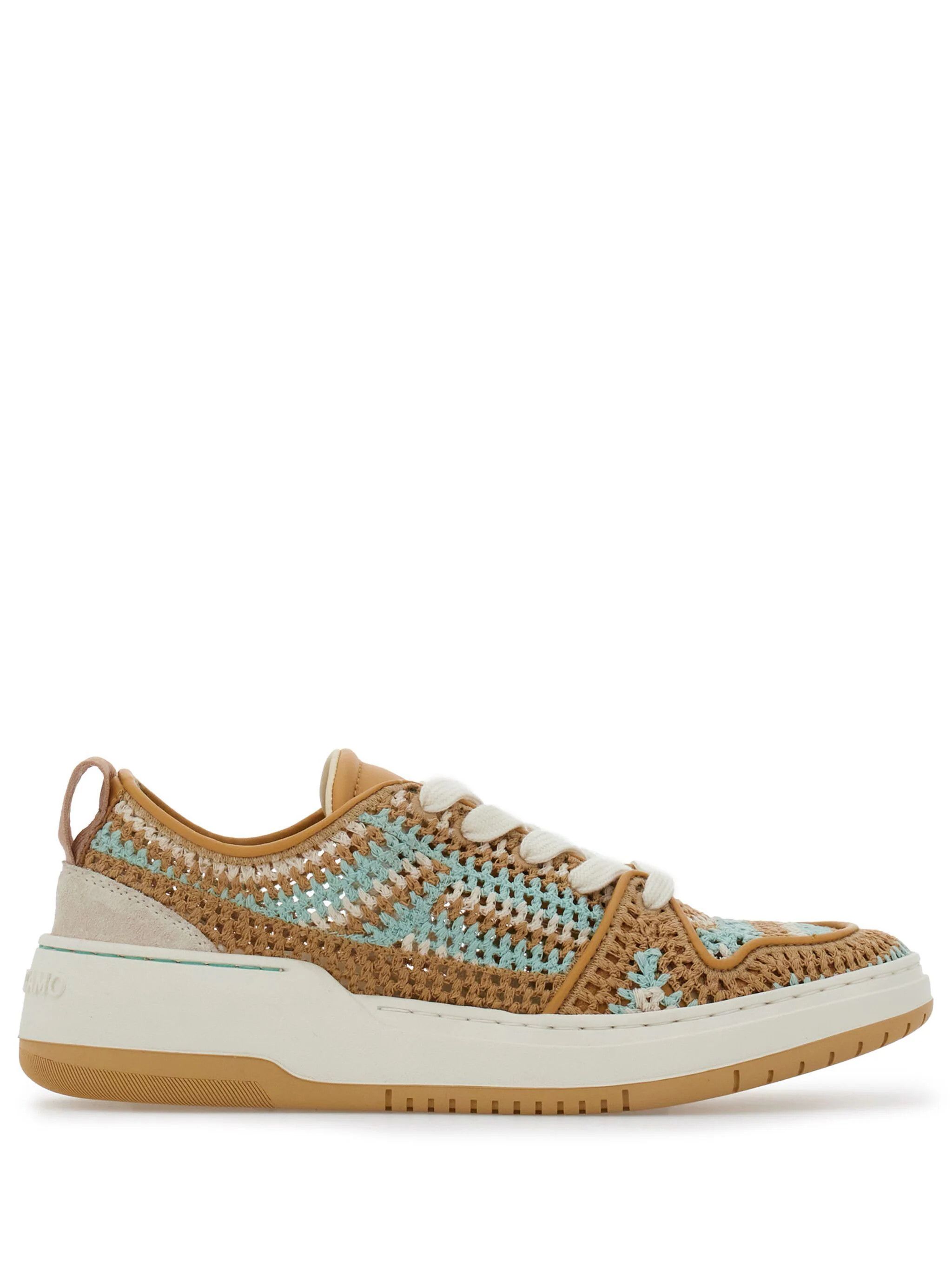 Salvatore Ferragamo o1s1rm0924 Panelled Low-Top Sneakers in Multicolor Size US 8.5 / IT 38.5 - 1 Thumbnail