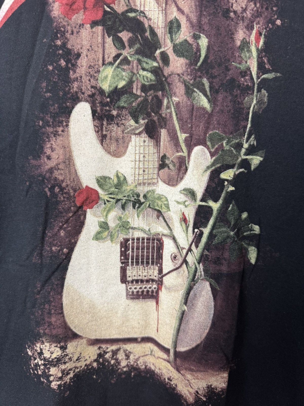 Band Tees Vintage Savatage Guitar and Roses Band Tee Shirt Oversized Size US XXL / EU 58 / 5 - 5 Thumbnail